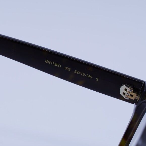 Gucci Gucci GG1796O 002 Eyeglasses Dark Havana 52mm Square Frame Size ONE SIZE - 5 Thumbnail