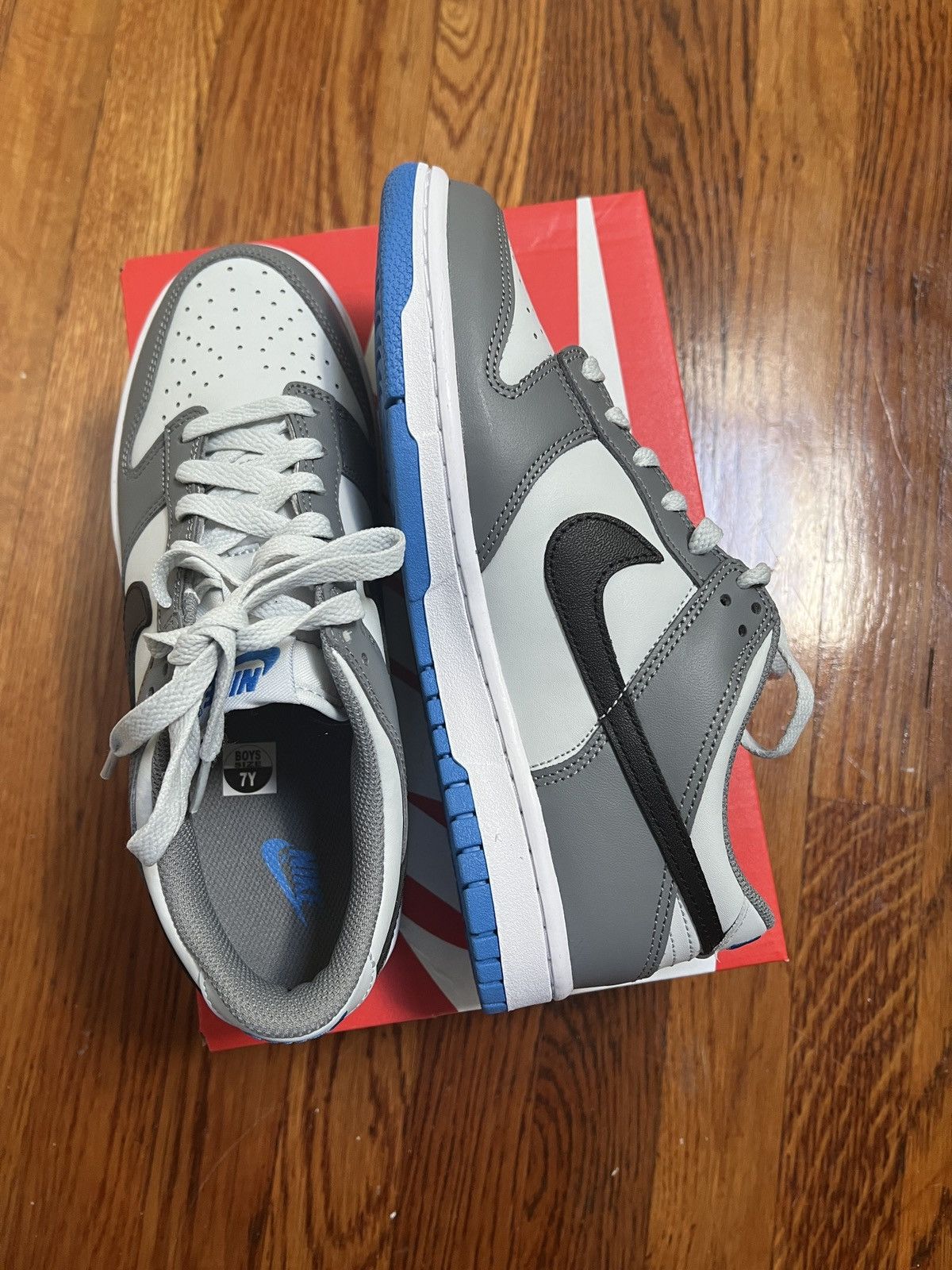 Nike Nike Dunk Low Cool Grey Photo Blue FB9109-001 GS 7Y | Grailed