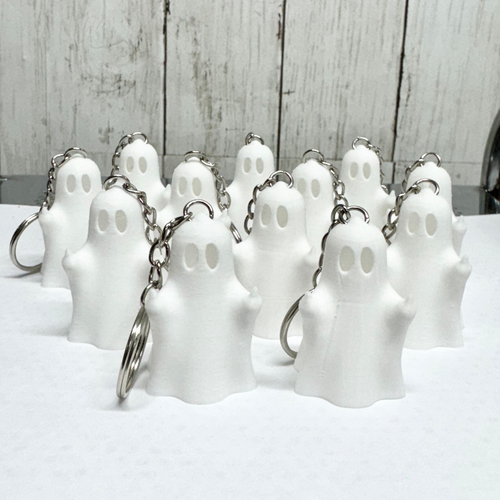 Other 3D Printed Ghost Funny Keychain White Ghost Design Chain Size ONE SIZE - 4 Thumbnail