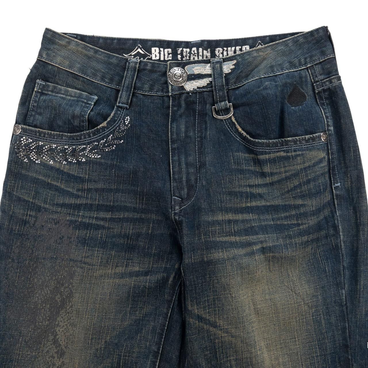 Other Vintage Wreath Big Train Distressed Denim Jeans Size W29 Size US 29 - 6 Thumbnail