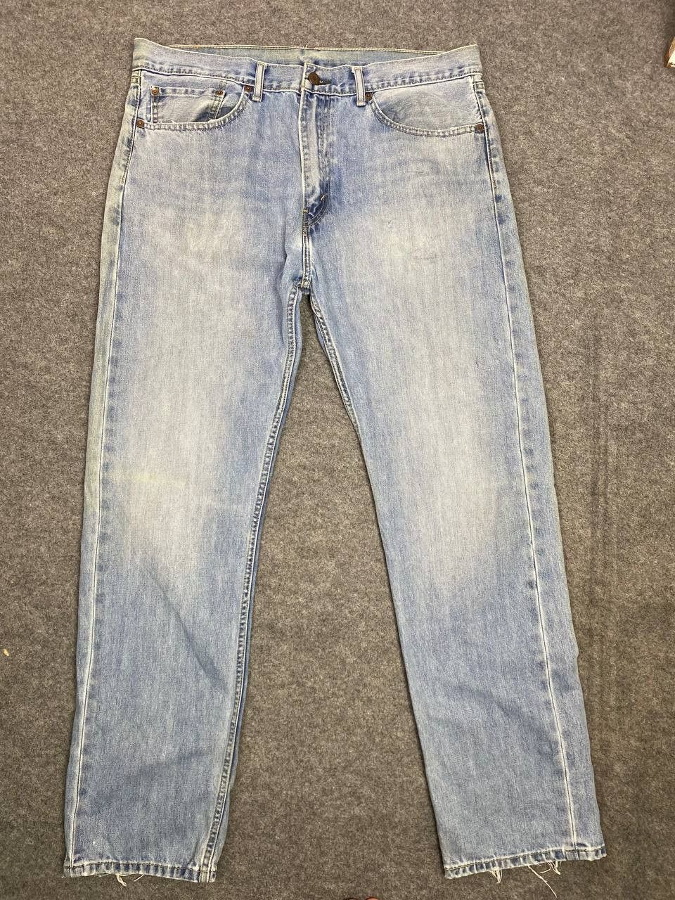 Levi's levis 505 relaxed fit distressed denim nice design Size US 39 - 8 Thumbnail