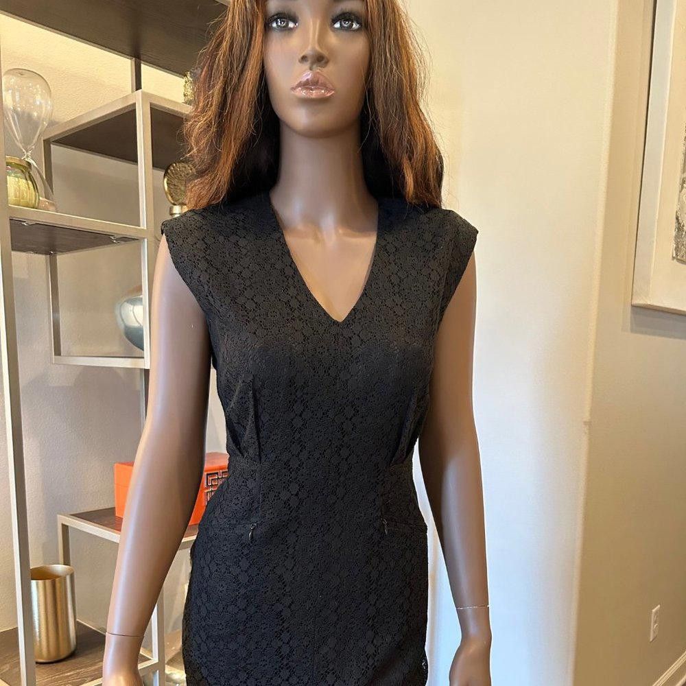Designer ARK & Co Black Lace Dress with Black Lining Size M / US 6-8 / IT 42-44 - 2 Thumbnail