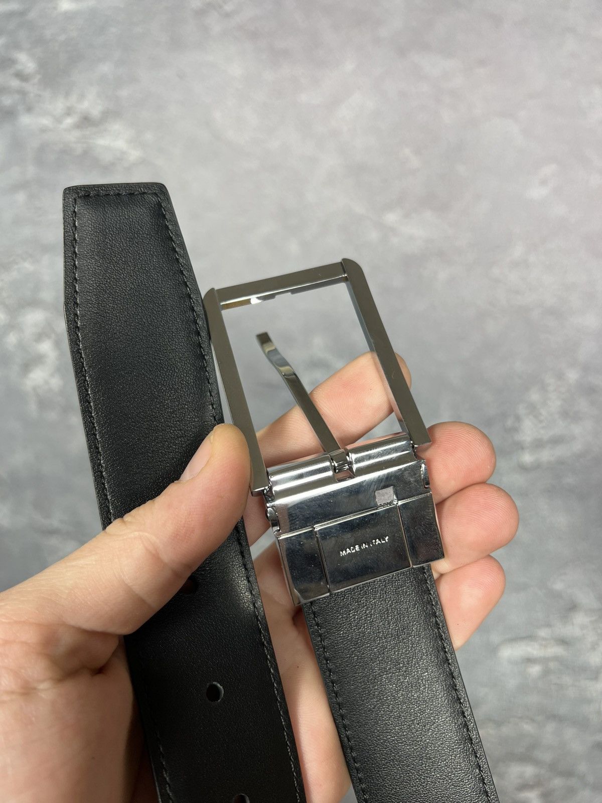 Ermenegildo Zegna Ermenegildo Zegna Leather Belt With Logo One Size Size ONE SIZE - 12 Thumbnail
