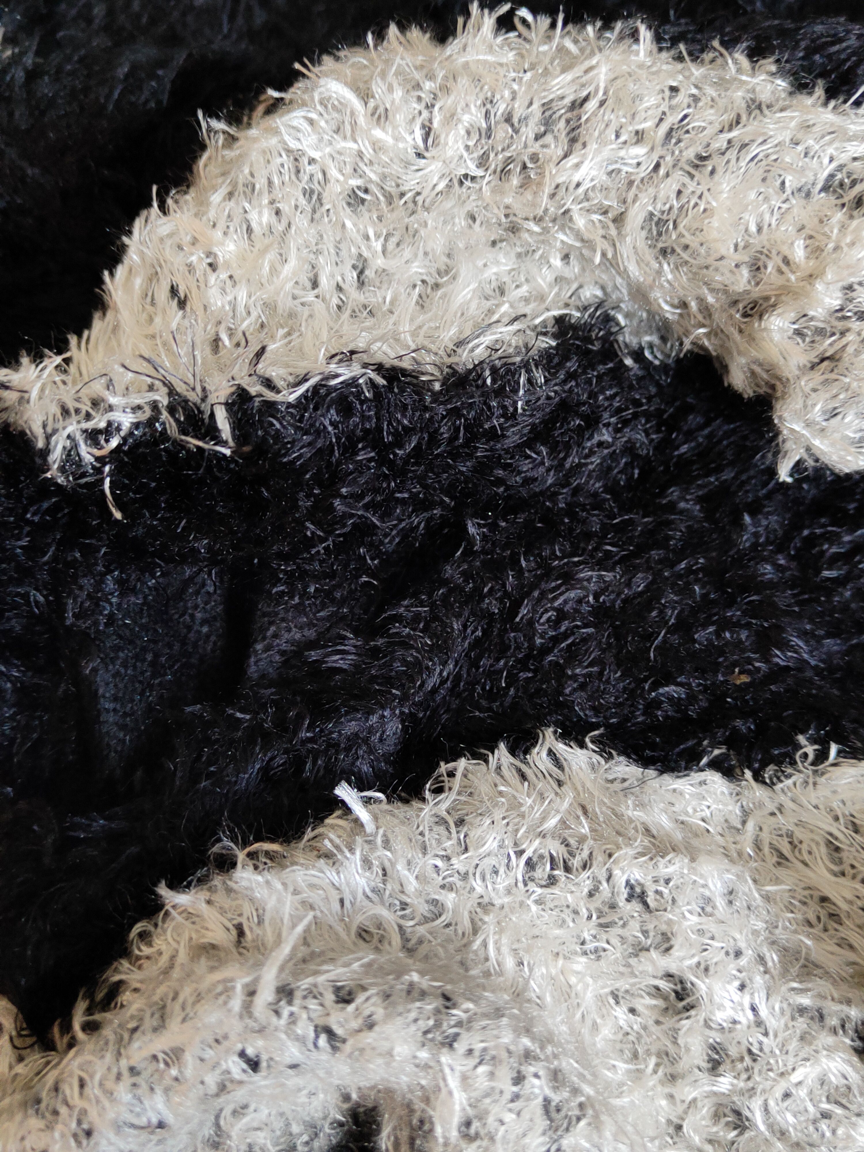 Japanese Brand × Vintage Jocky Gal Black White Shag Shaggy Fur Mohair Knitwear #S1891 Size L / US 10 / IT 46 - 10 Thumbnail