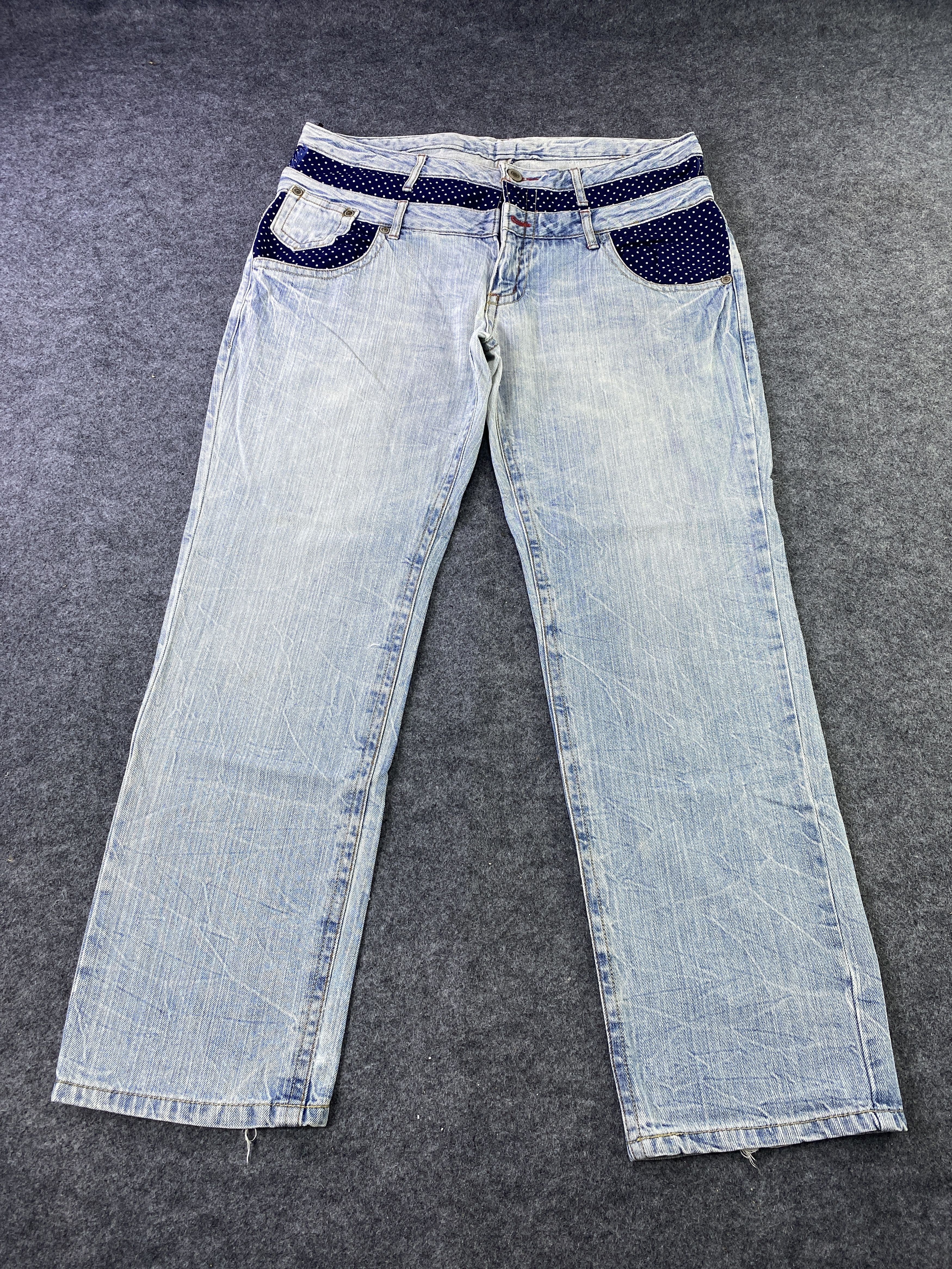 Japanese Brand Japanese Brand Blue Wash Jeans - J892 Size 37" - 2 Thumbnail