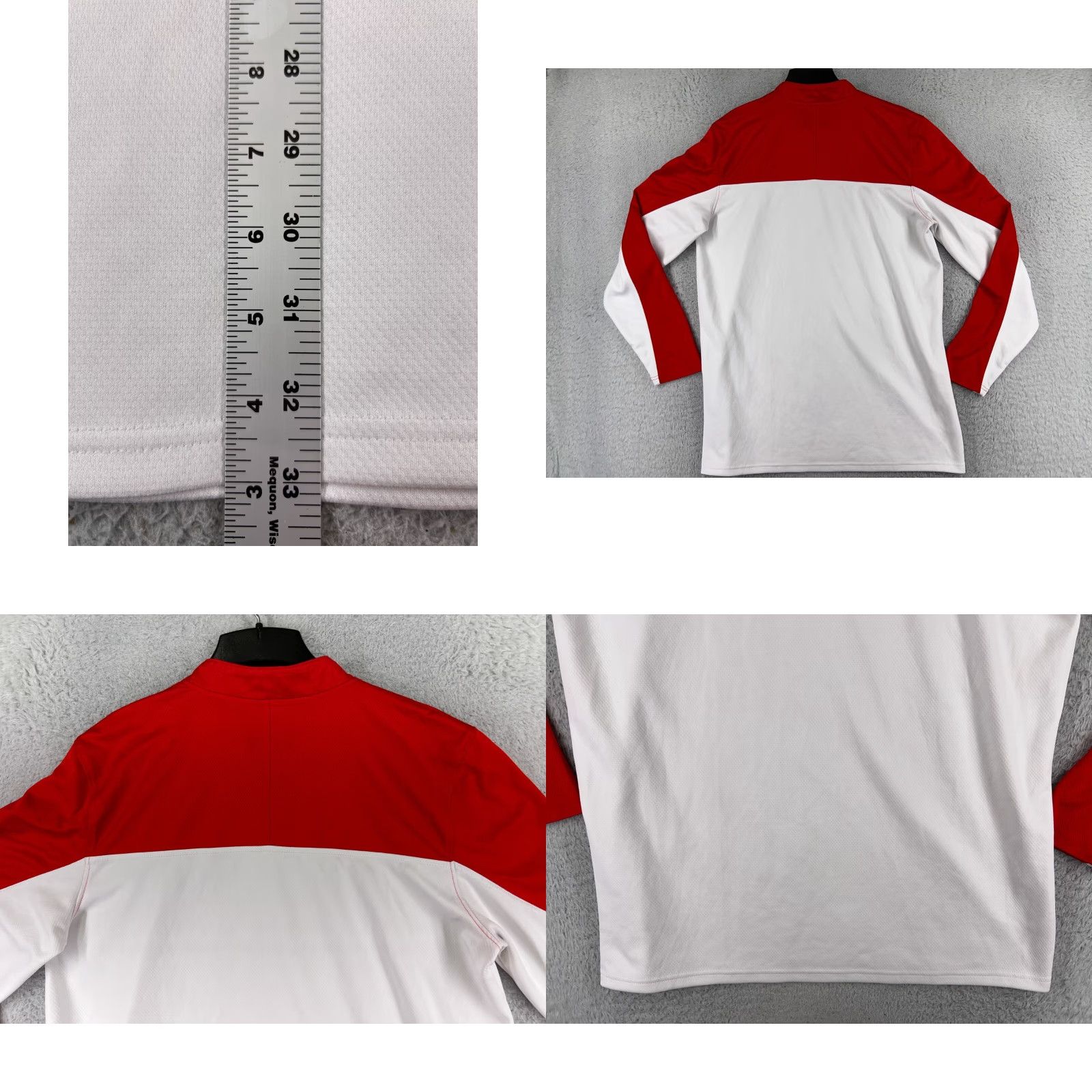 Under Armour Under Armour Shirt XL Red White Long Sleeve 1/4 Zip Logo Athletic Sports Mens Size US XL / EU 56 / 4 - 9 Thumbnail