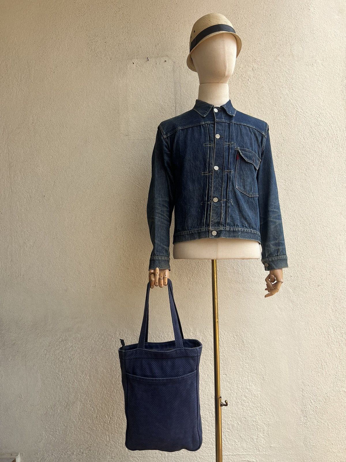 Indigo United Bees Japan Fade Sashiko Kendo Indigo Mini Tote Bag Size ONE SIZE - 3 Thumbnail