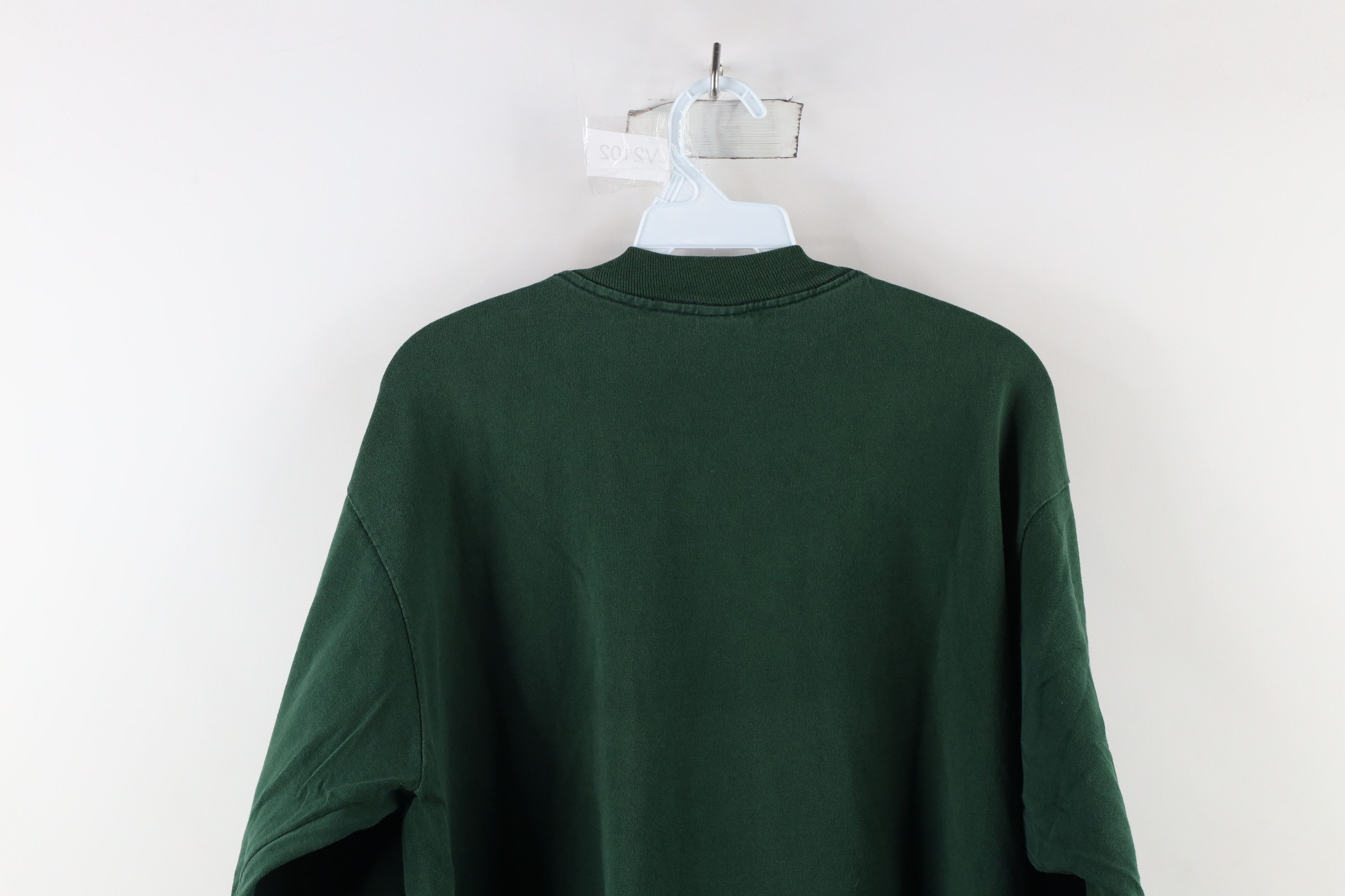 Vintage Vintage 90s Streetwear Long Sleeve T-Shirt Green Cotton USA Size US XL / EU 56 / 4 - 7 Thumbnail