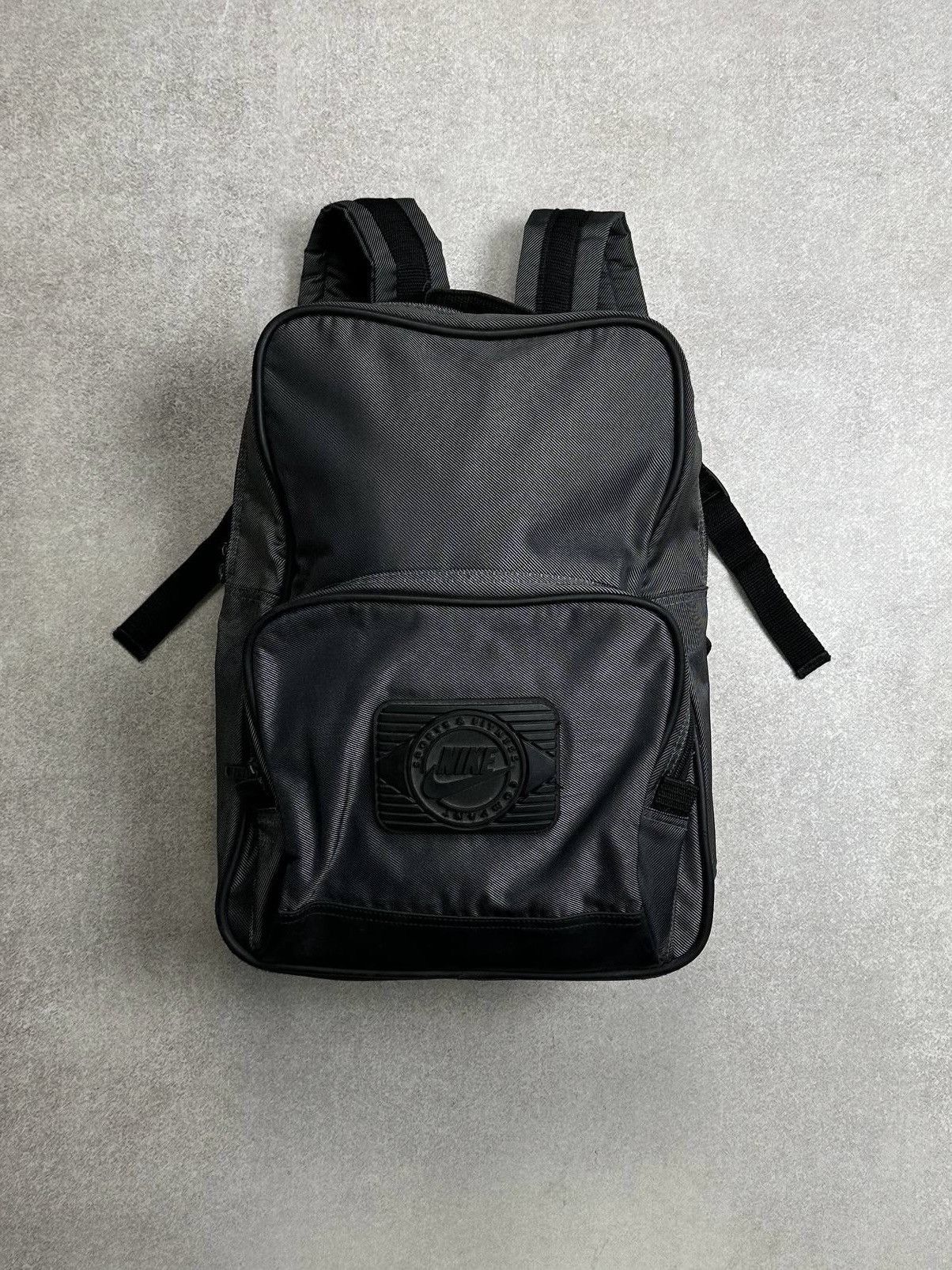 Nike Vintage Nike Swoosh Black Backpack Rare Os Size ONE SIZE - 1 Thumbnail