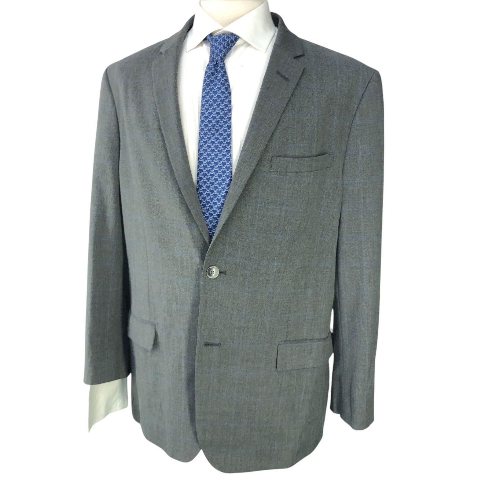 Ben Sherman Ben Sherman Sz 46R Sport Coat Jacket Blazer Burge Windowpane Size 46R - 1 Thumbnail