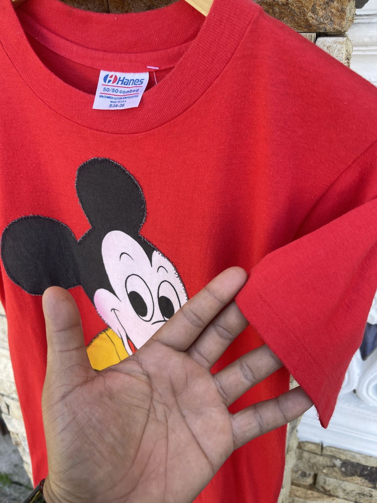 Disney × Mickey Mouse × Vintage Last Drop🔥Vtg 70s Mickey Mouse Back To The Future Movie Tee Size US S / EU 44-46 / 1 - 8 Thumbnail