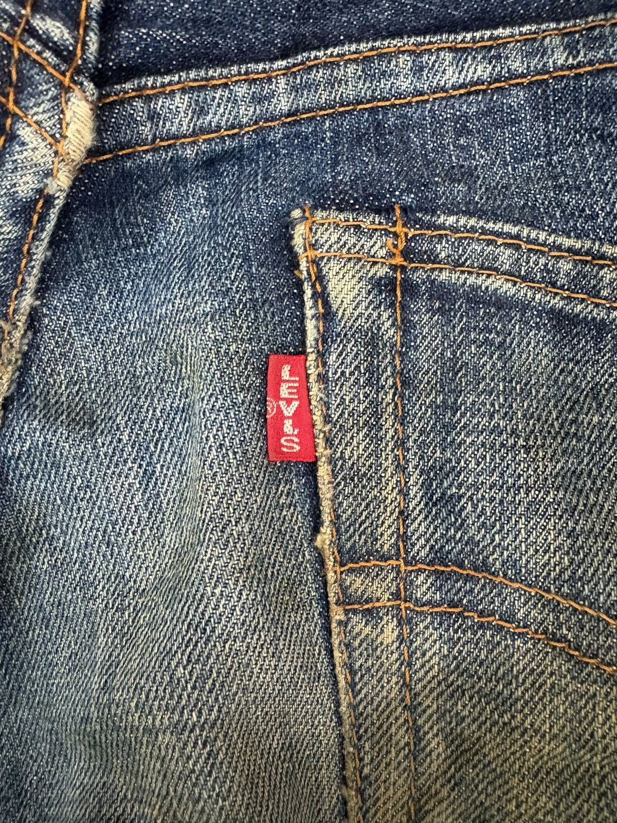 Levi's Levis 80s Levis 502 XX Big E Selvedge Distressed Baggy Jeans Size US 33 - 11 Thumbnail