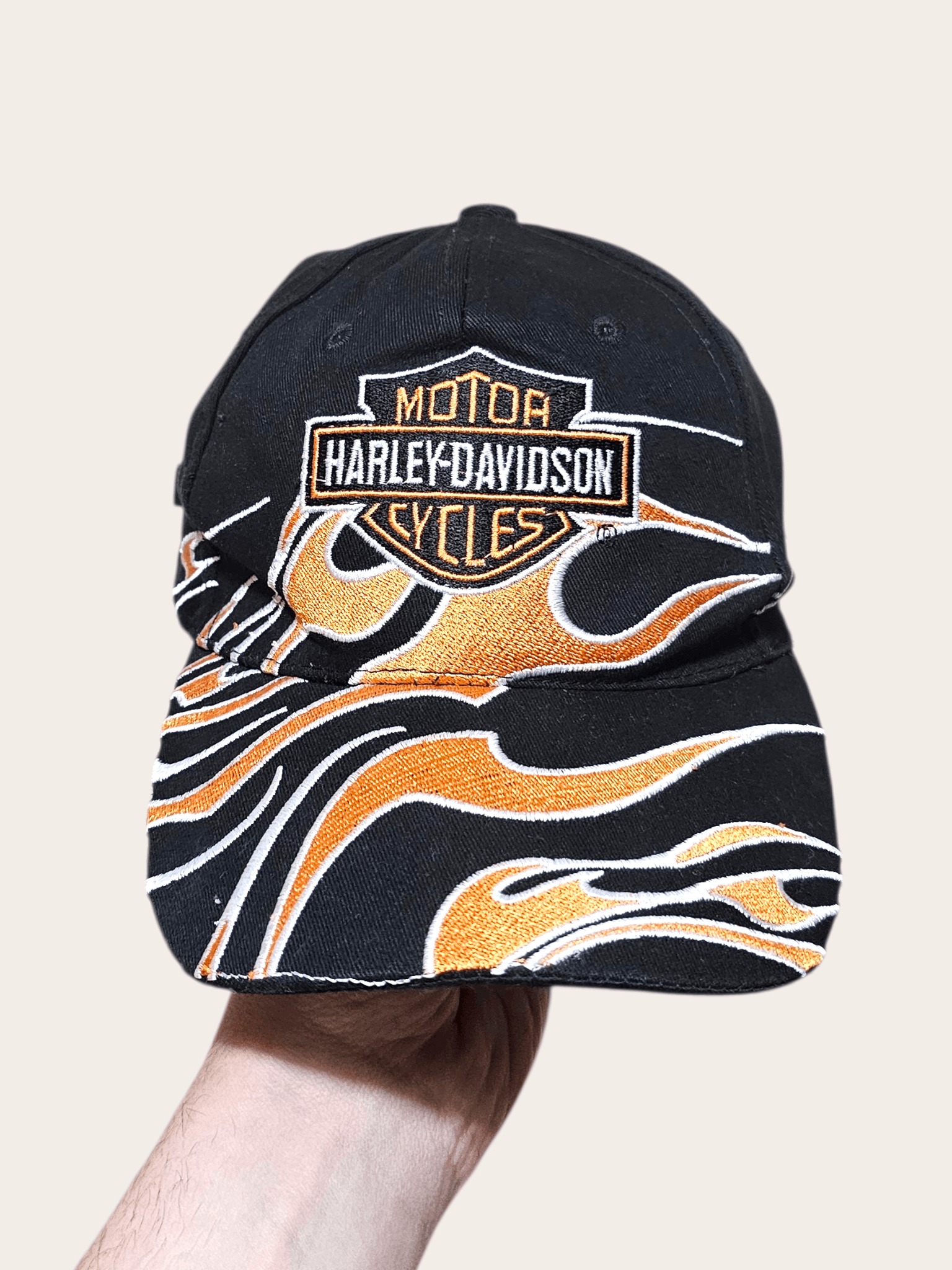 Harley Davidson Harley Davidson 90's Flames Hat Size ONE SIZE - 1 Thumbnail