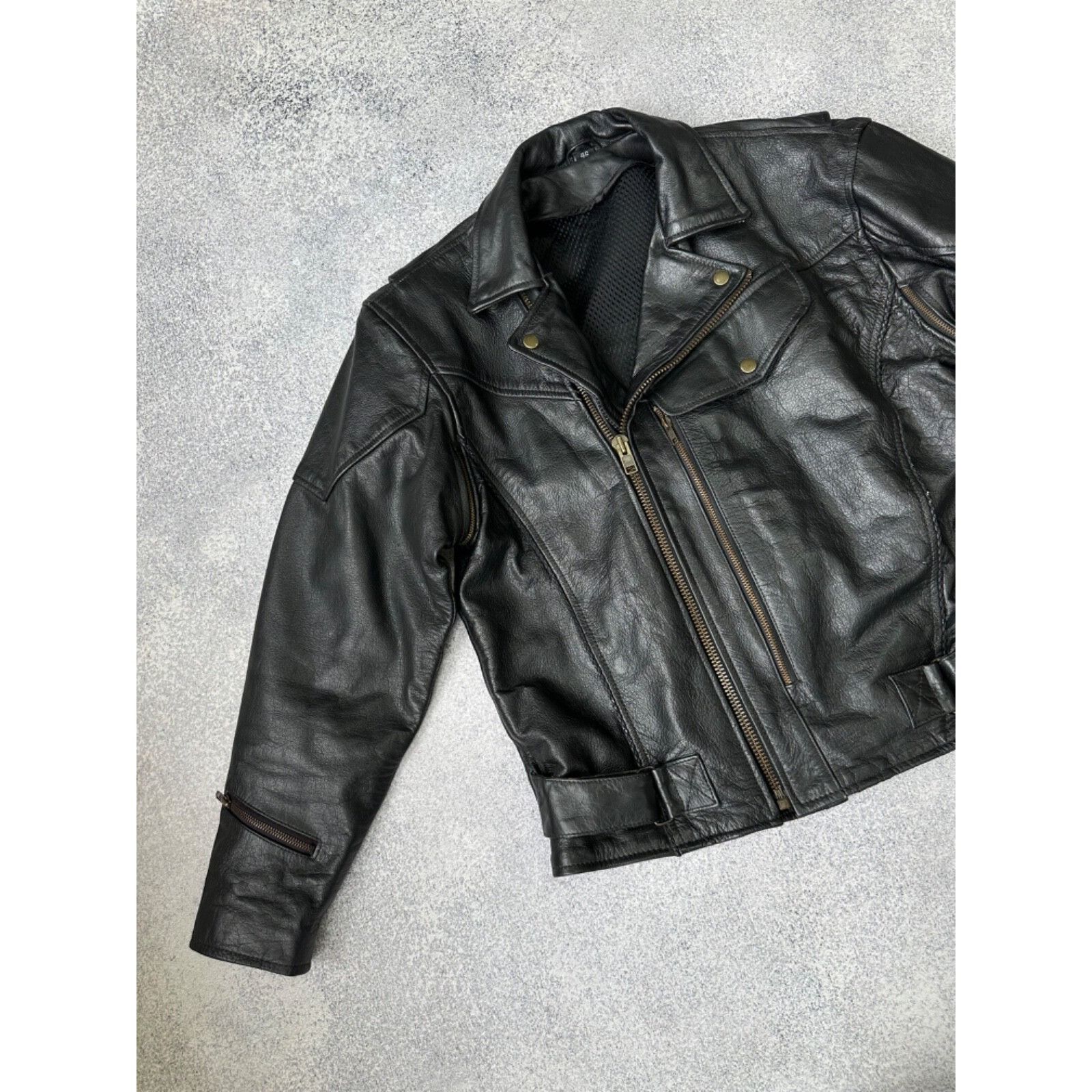 Genuine Leather VTG Genuine Leather Biker Motorcycle Heavy Jacket 90s Size US M / EU 48-50 / 2 - 8 Thumbnail
