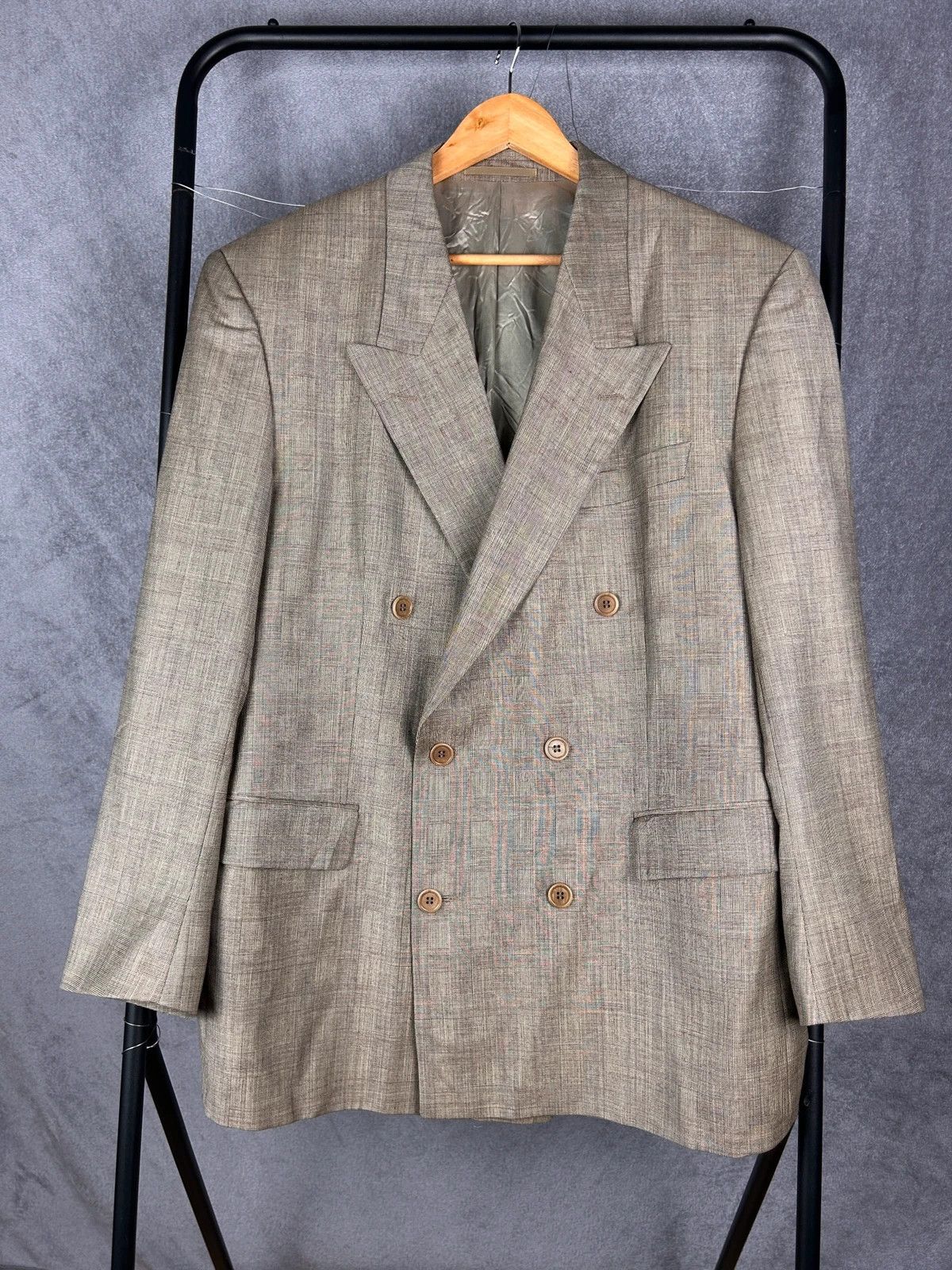 Designer × Hugo Boss Hugo Boss Cashmere woolen beige blazer vintage Size 52L - 1 Thumbnail