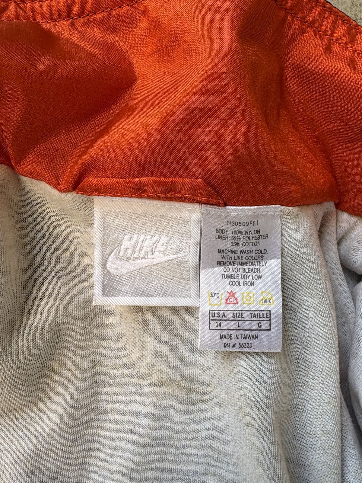 Nike × Vintage Vintage Nike Big Swoosh Windbreaker Jacket size L Tall Size US L / EU 52-54 / 3 - 4 Thumbnail