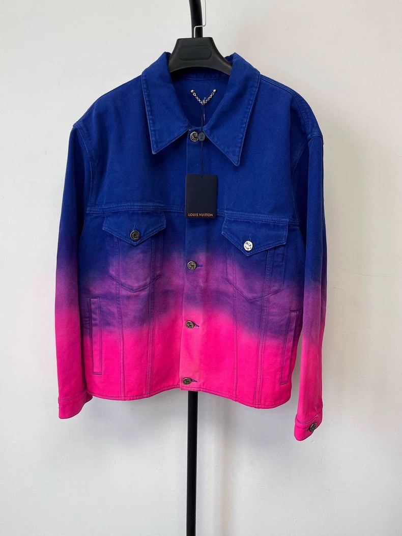 Louis Vuitton SS22 Pink and Purple Graduated Denim Jacket