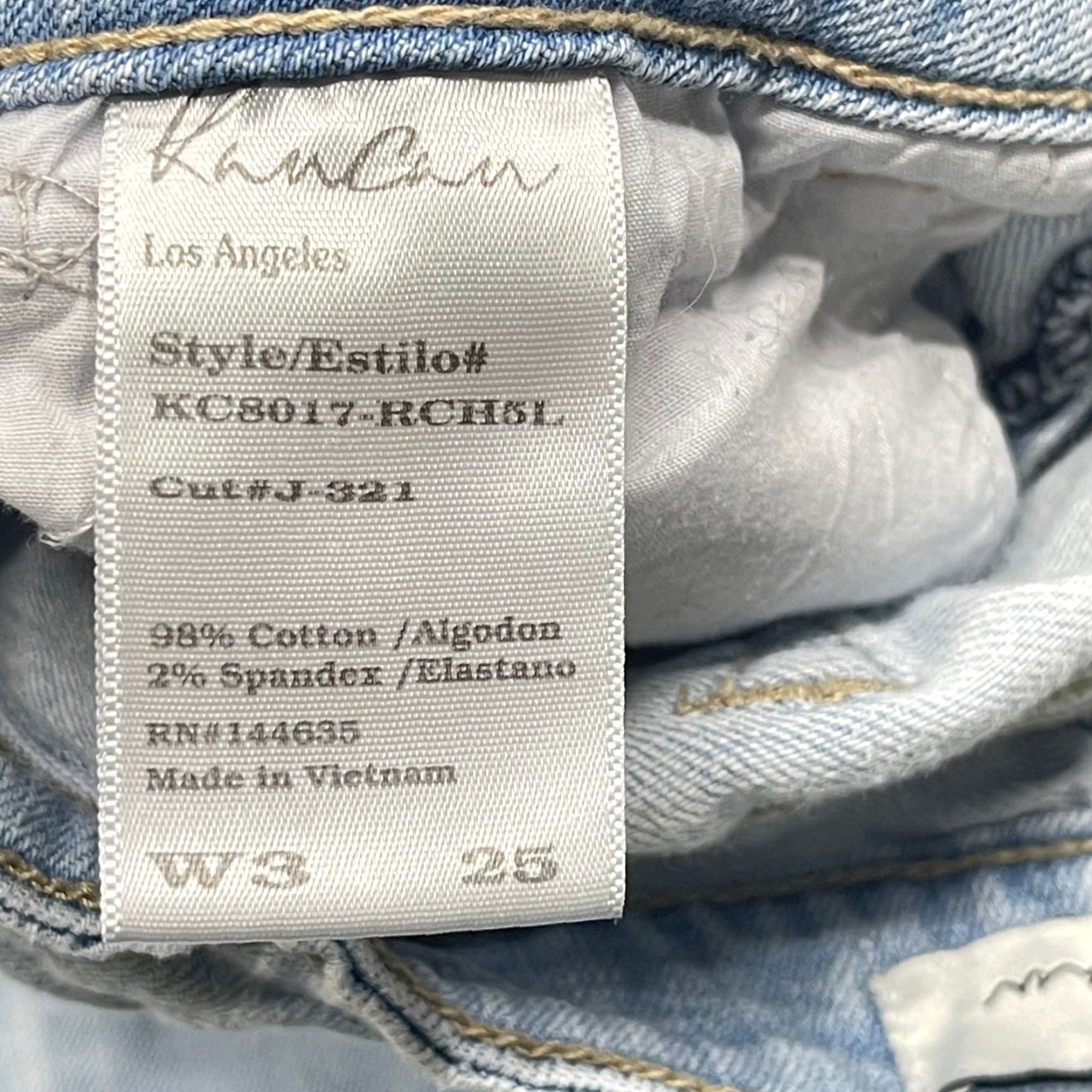 Vintage KanCan Jeans Women Junior Size 3 Light Wash Denim Low Rise Skinny Grunge Jeans Womens Juniors Size 3 Light Blue Denim Size 27" / US 4 / IT 40 - 4 Thumbnail