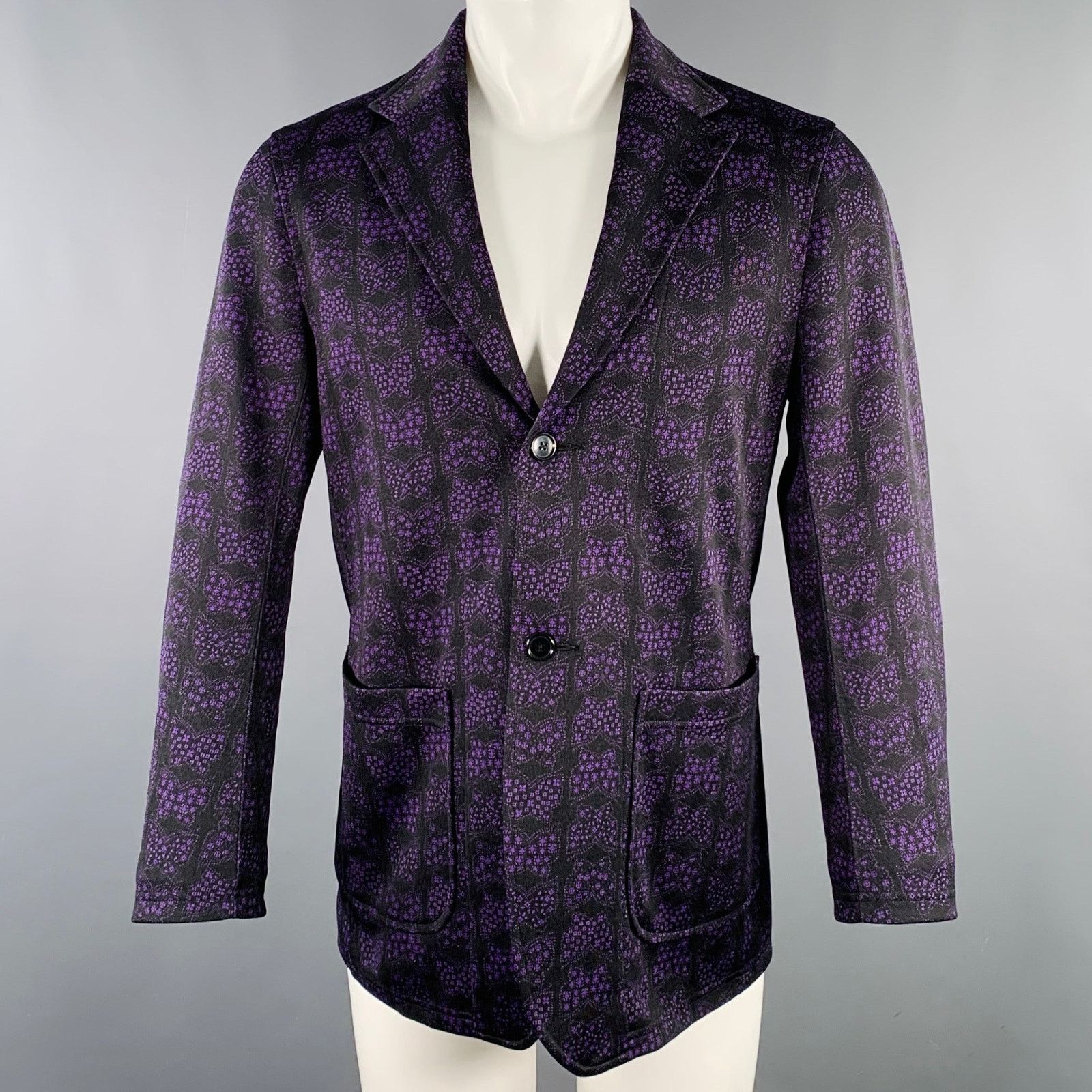Needles NEEDLES XS Black Purple Butterfly Polyester Oversized Jacket Size US XS / EU 42 / 0 - 1 Thumbnail