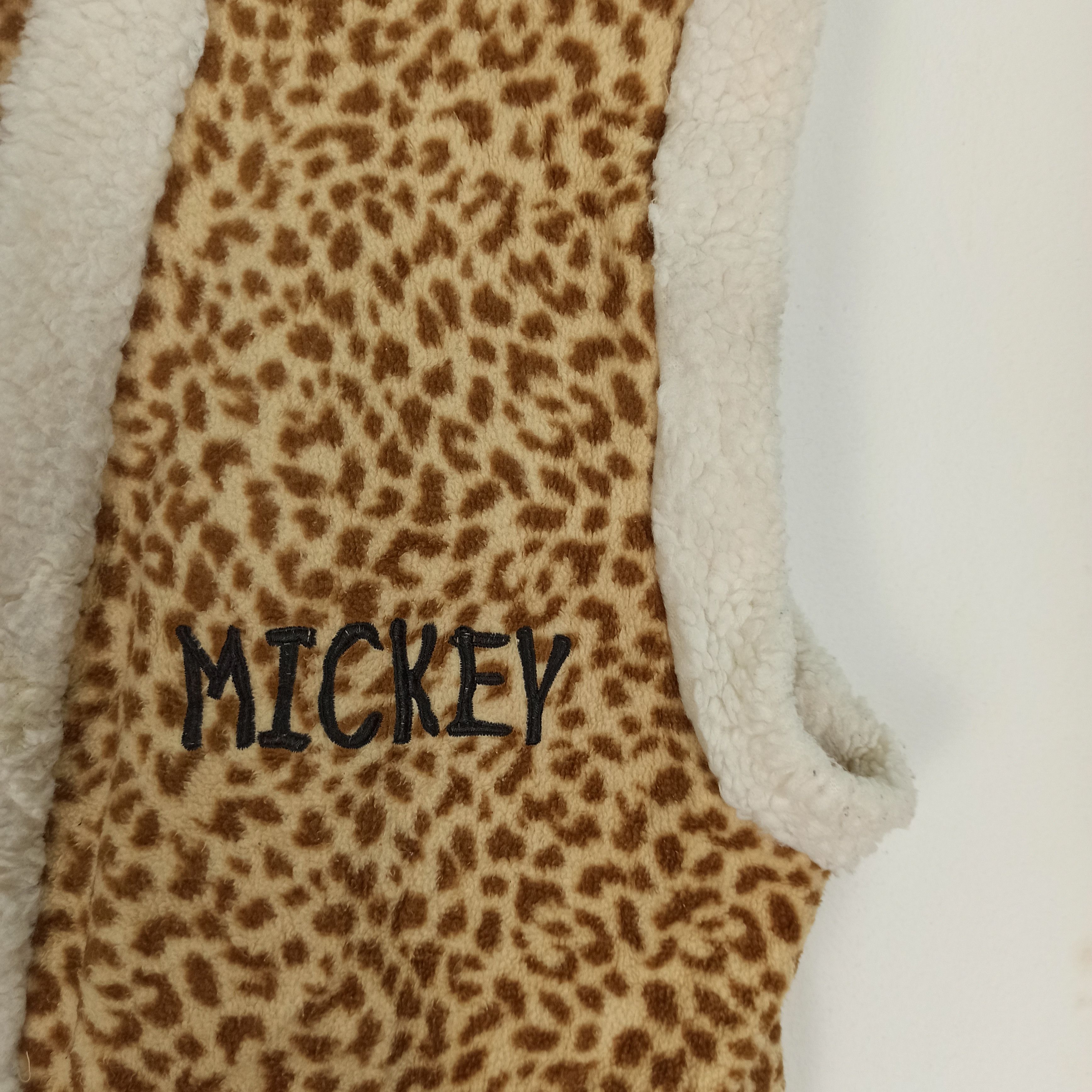 Disney Vintage Disney Mickey Mouse Leopard Vest Fleece Size US M / EU 48-50 / 2 - 6 Thumbnail