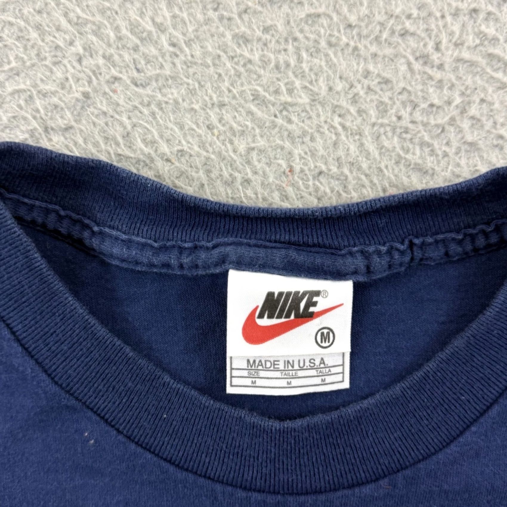 Nike VINTAGE Nike Shirt Mens Medium Blue 90s Check Swoosh Athletic Short Sleeve USA Size US XXL / EU 58 / 5 - 6 Thumbnail