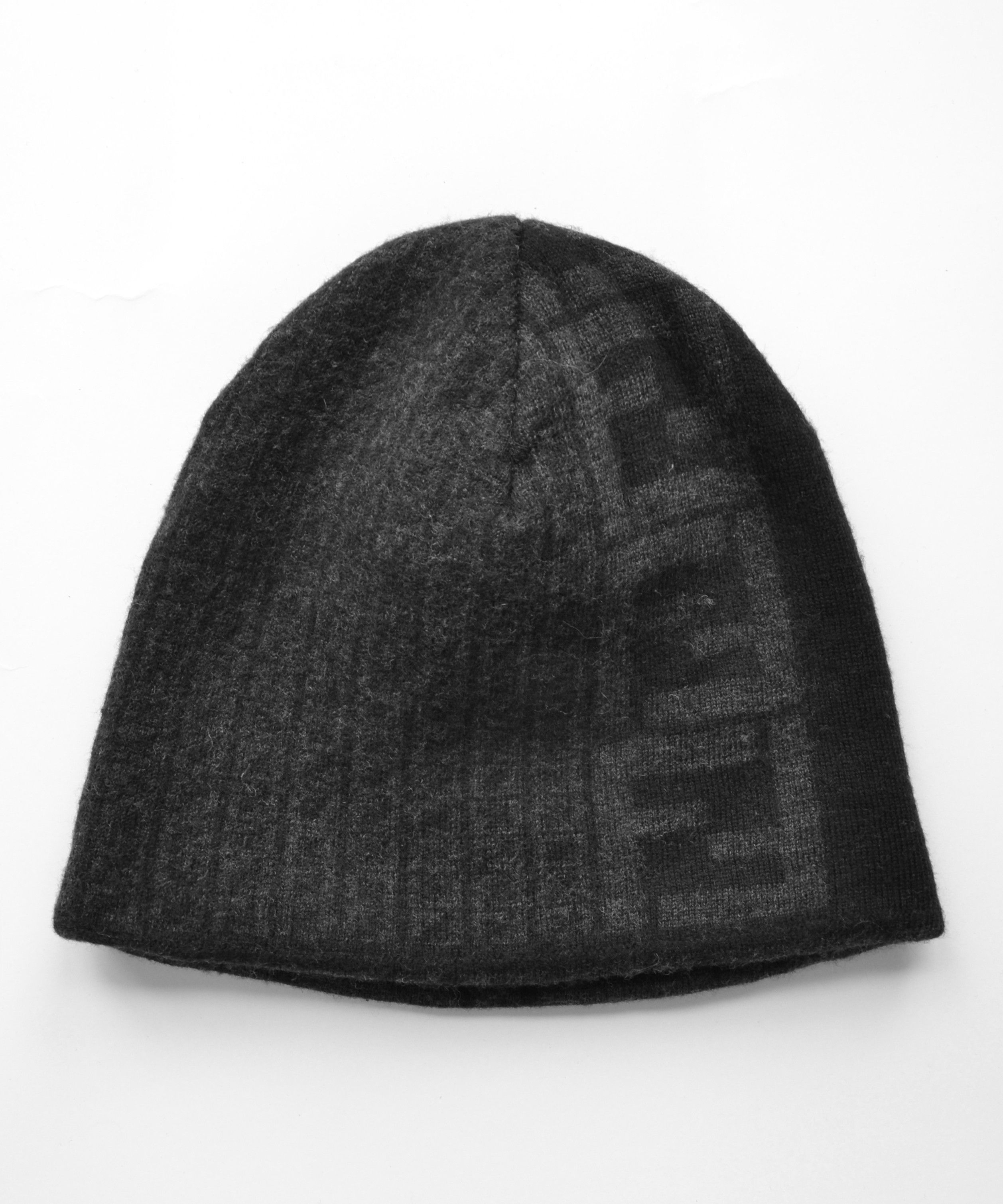 Fendi FENDI Hat Wool Monogram Zucca FF Logo Grey Beanie Size ONE SIZE - 1 Thumbnail