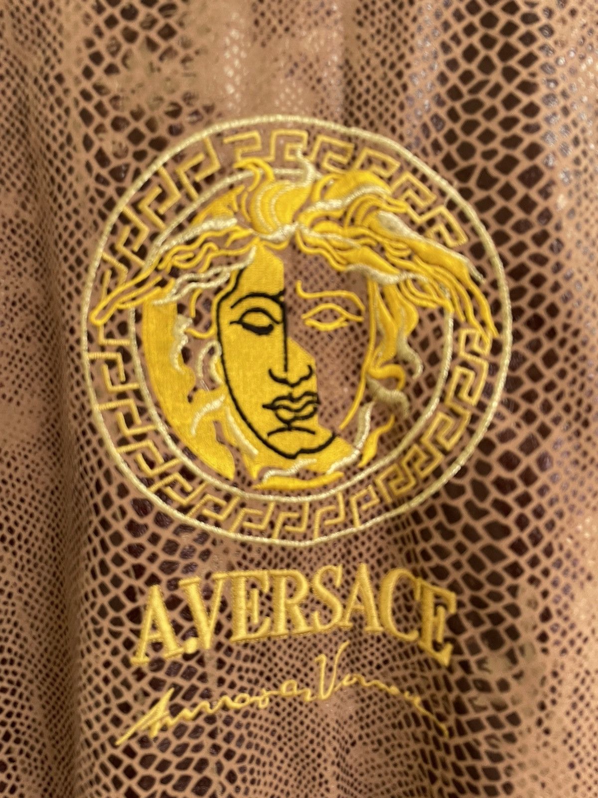 Versace Vintage A. versace snake skin style zip up jacket Size US XL / EU 56 / 4 - 5 Thumbnail