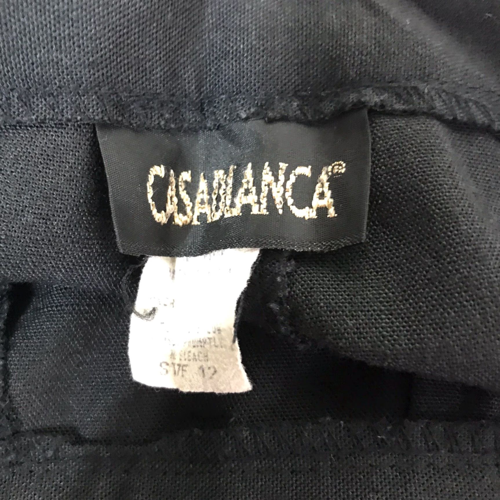 Casablanca VINTAGE Casablanca USA Black Dress Pants Womens Size 12 High Rise Casual Workwear Slim Fit Size 34" / US 12 / IT 48 - 5 Thumbnail