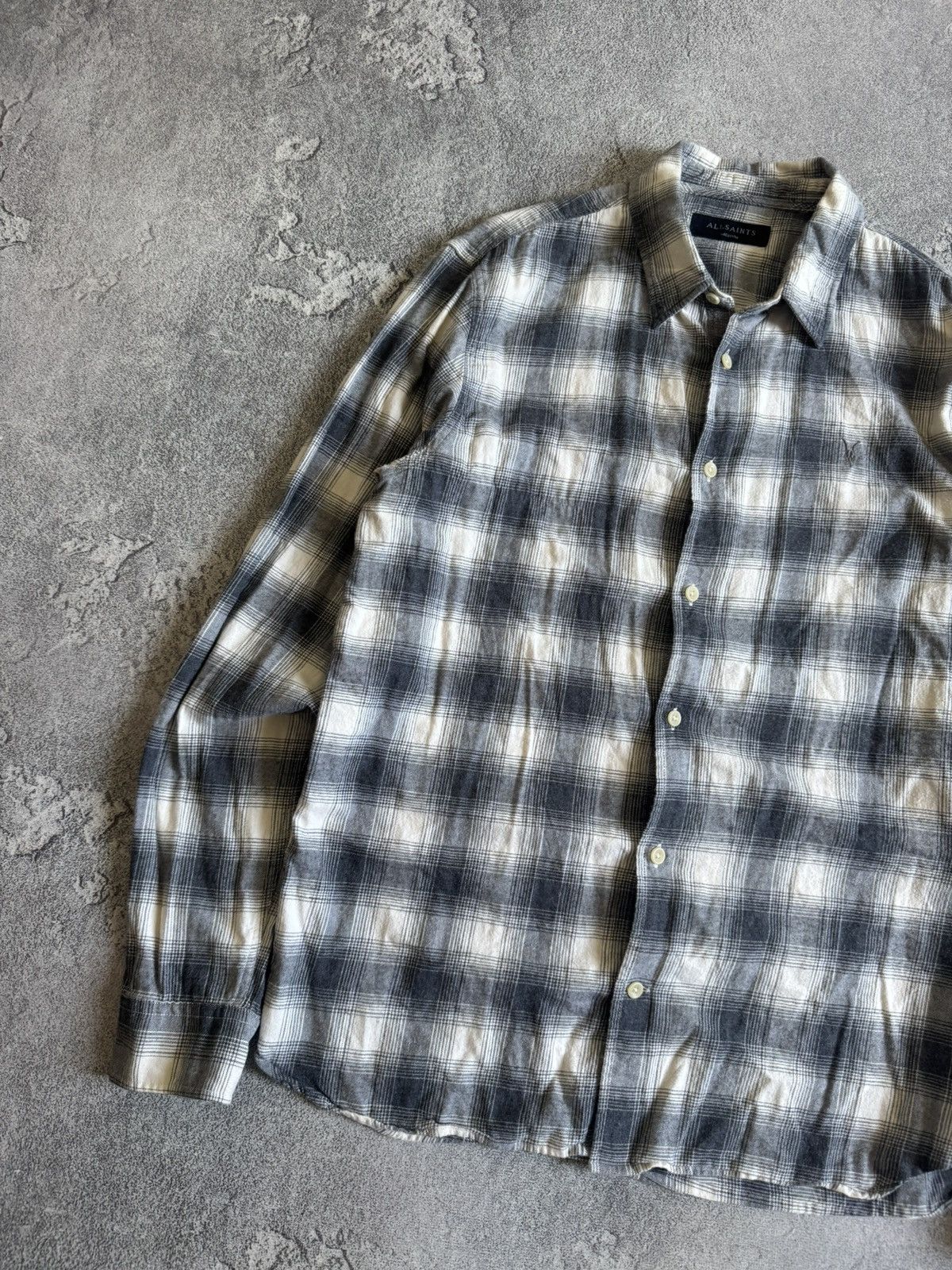 Allsaints AllSaints M Dogwood LS shirt flannel button up long sleeve Size US M / EU 48-50 / 2 - 10 Thumbnail