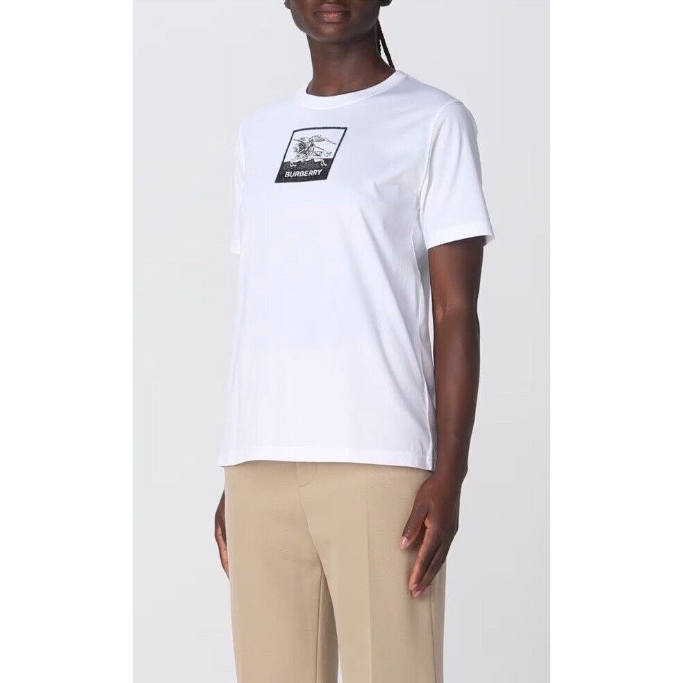 Burberry Burberry white Women Logo T-shirt NWT Size small Size S / US 4 / IT 40 - 4 Thumbnail