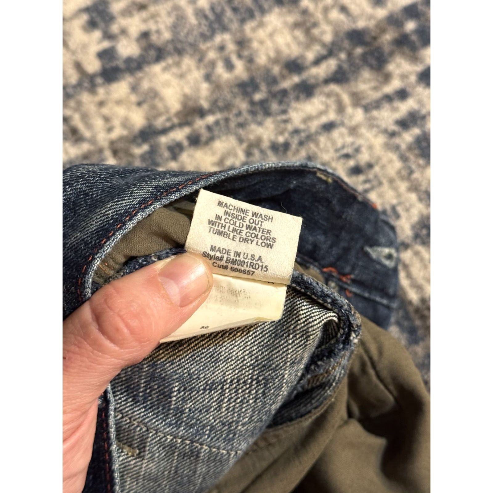Denime Sacred Blue Jeans Bootcut Distressed Dark Wash Denim USA Regular Women 32 Inseam 33 Size 24" / US 00 / IT 34 - 7 Thumbnail