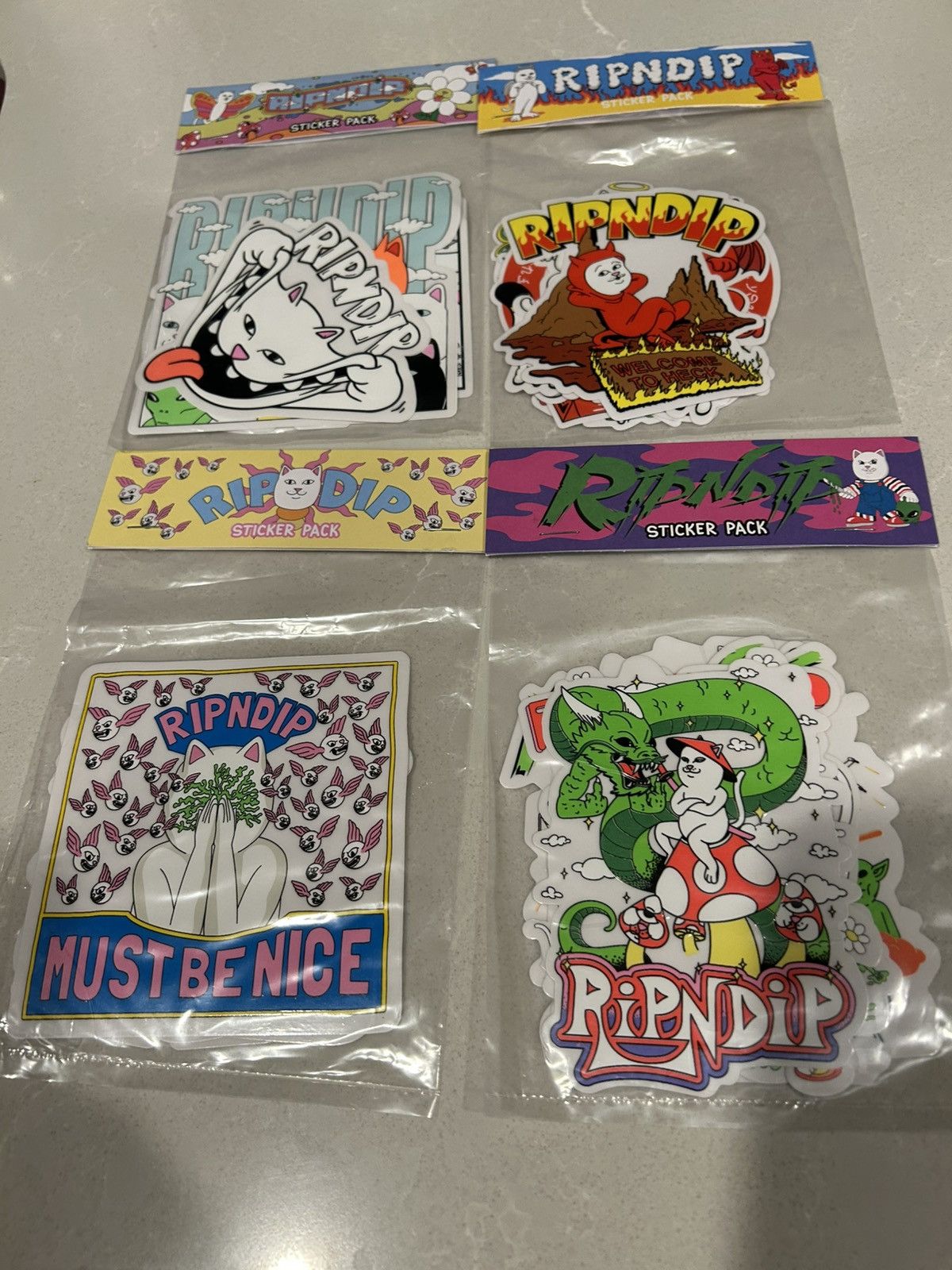 RIPNDIP 4 Rip N Dip sticker Packs Size ONE SIZE - 1 Thumbnail