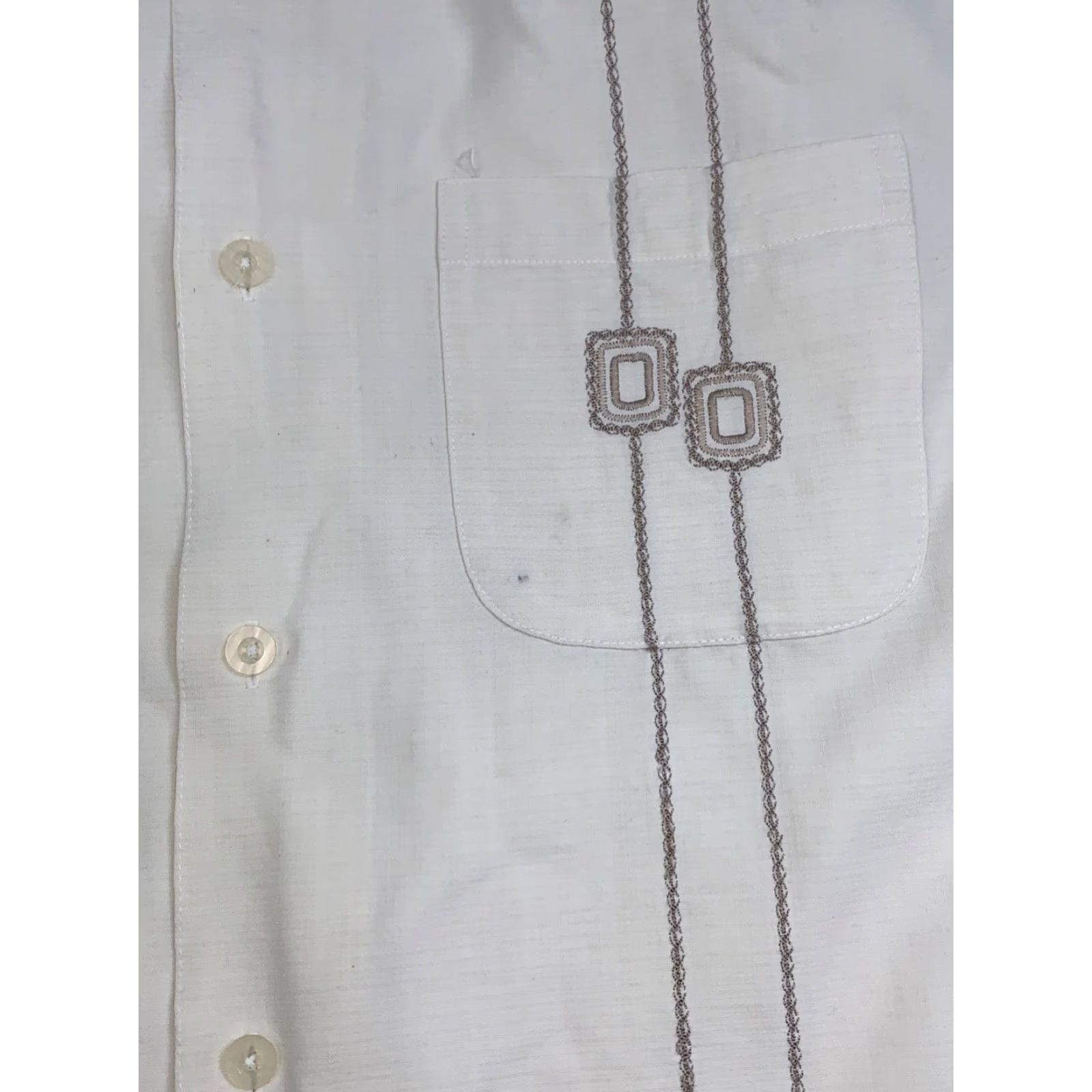 Vintage Viva Tropical Button-Up Shirt Men M Ivory Beach Tropical Vacation 12945 Size US M / EU 48-50 / 2 - 3 Thumbnail