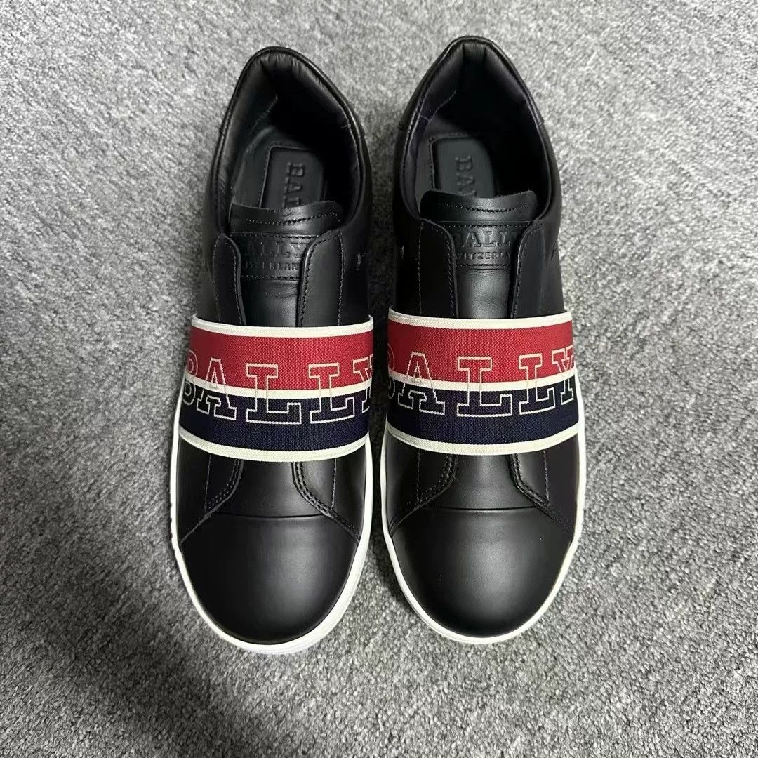 Bally Bally Black Leather Stripe Low-Top Sneakers Size US 7 / EU 40 - 2 Thumbnail