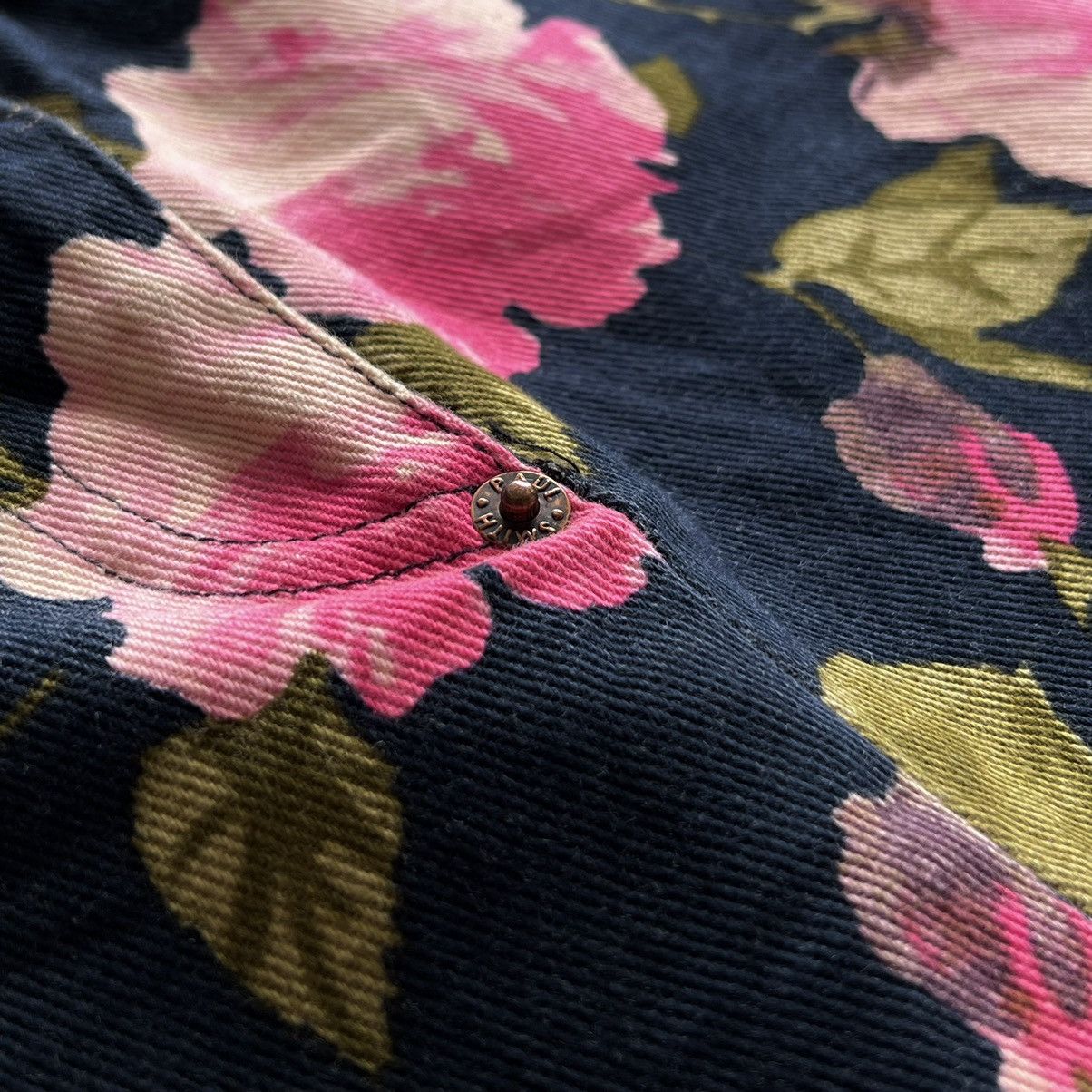 Paul Smith × Vintage Vintage PAUL SMITH FLORAL JEANS SKIRT Size 32" / US 10 / IT 46 - 10 Thumbnail