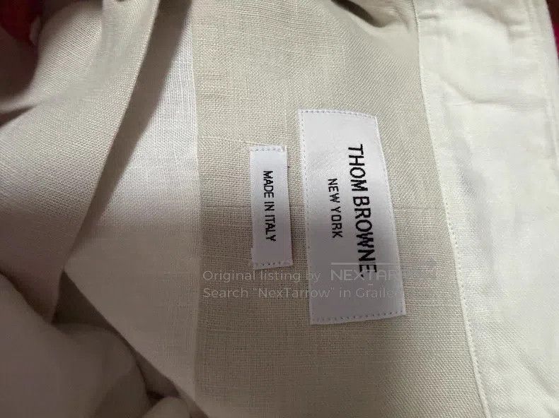 Thom Browne Thom Browne Linen Short Sleeve Shirt Size US M / EU 48-50 / 2 - 4 Thumbnail