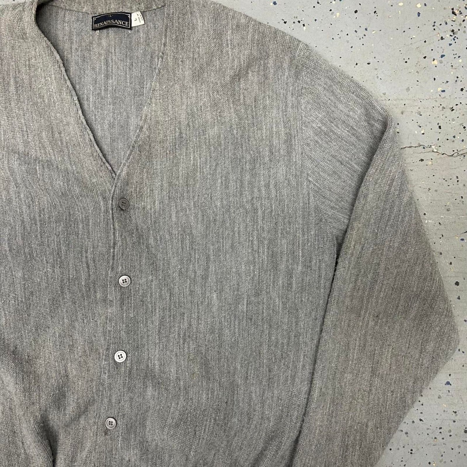 Other Grey vintage cardigan with a worn look Size US L / EU 52-54 / 3 - 3 Thumbnail