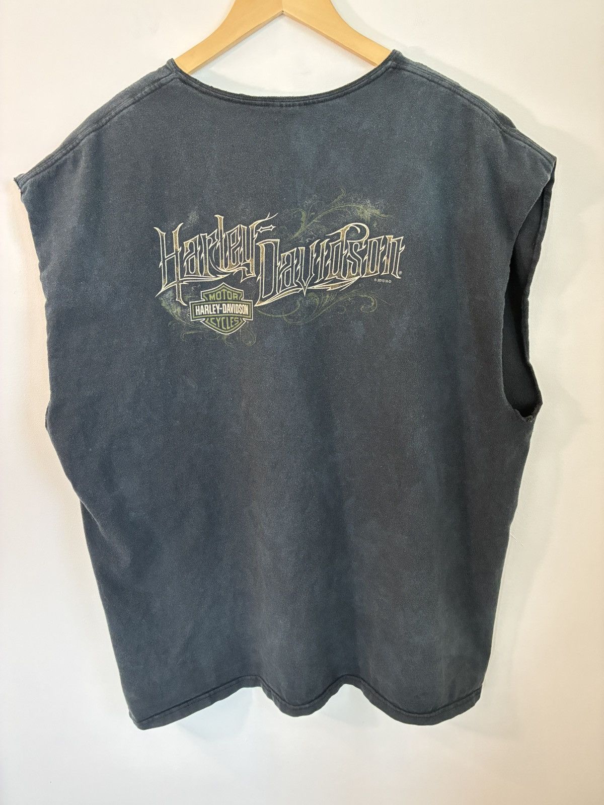 Harley Davidson Thrashed Green Dragon Harley Davidson Faded Cut Off Size US XL / EU 56 / 4 - 5 Thumbnail