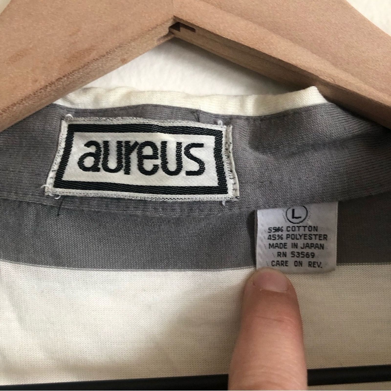 Other Vintage Aureus Men's Striped Short Sleeve Polo Golf Shirt Size US L / EU 52-54 / 3 - 5 Thumbnail