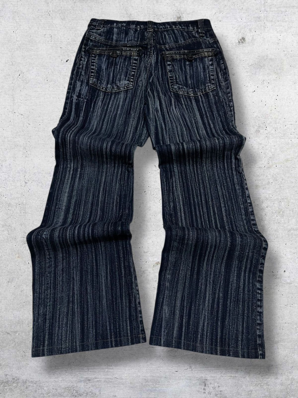 Tornado Mart VINTAGE SUNROSE JAPAN DESIGNER 90S OG TRIBAL FLARED DENIM Size US 29 - 8 Thumbnail