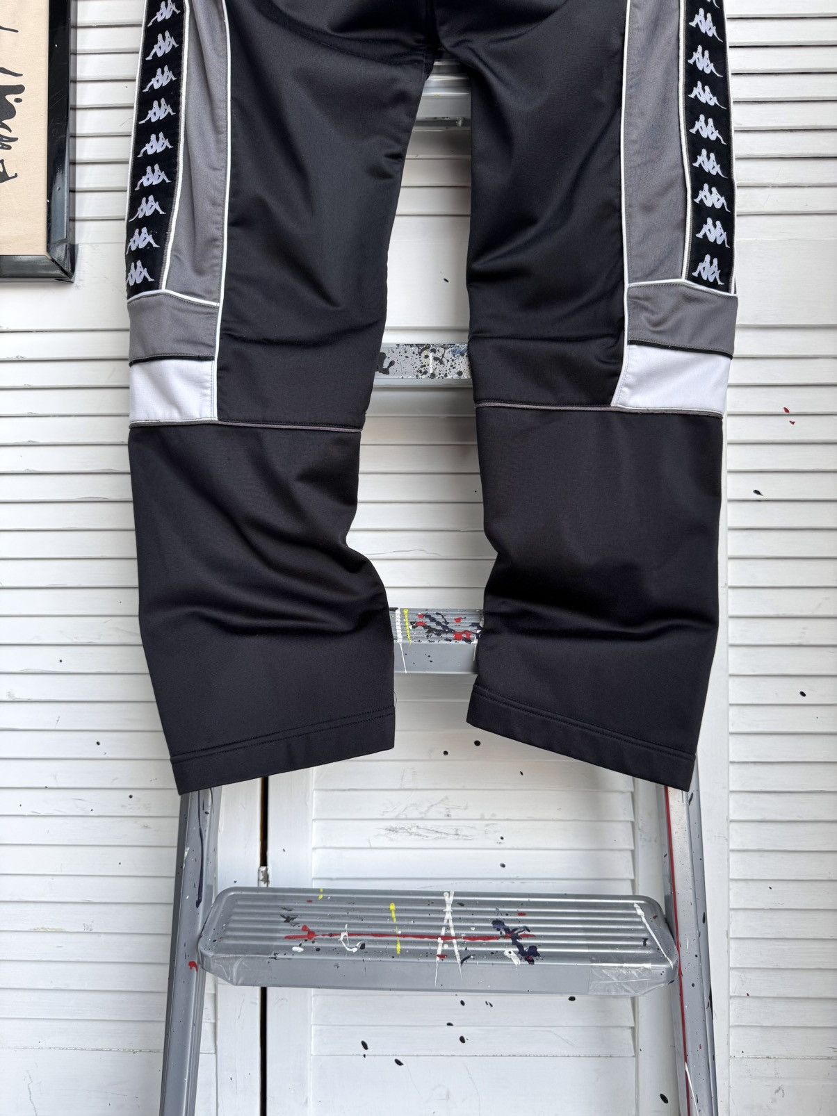 Kappa Kappa Banda Track Pants Logo Tape Joggers Monogram Black Y2K Size US 32 / EU 48 - 3 Thumbnail