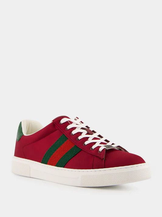 Gucci o1mt1gz0925 Ace Sneakers in Burgundy Size US 11 / EU 44 - 2 Thumbnail