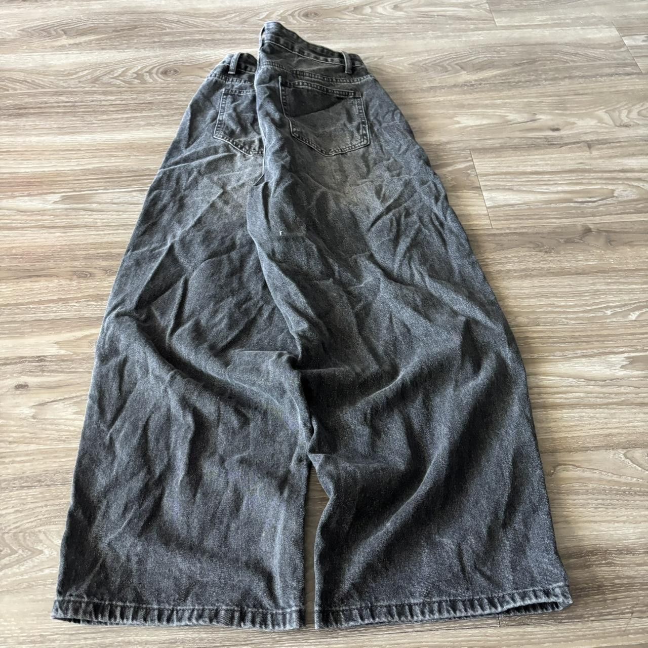 Japanese Brand Crazy Vintage Y2K/2000s Baggy Faded Black Skater Style Denim Jeans! 32x27 Size US 32 / EU 48 - 4 Thumbnail
