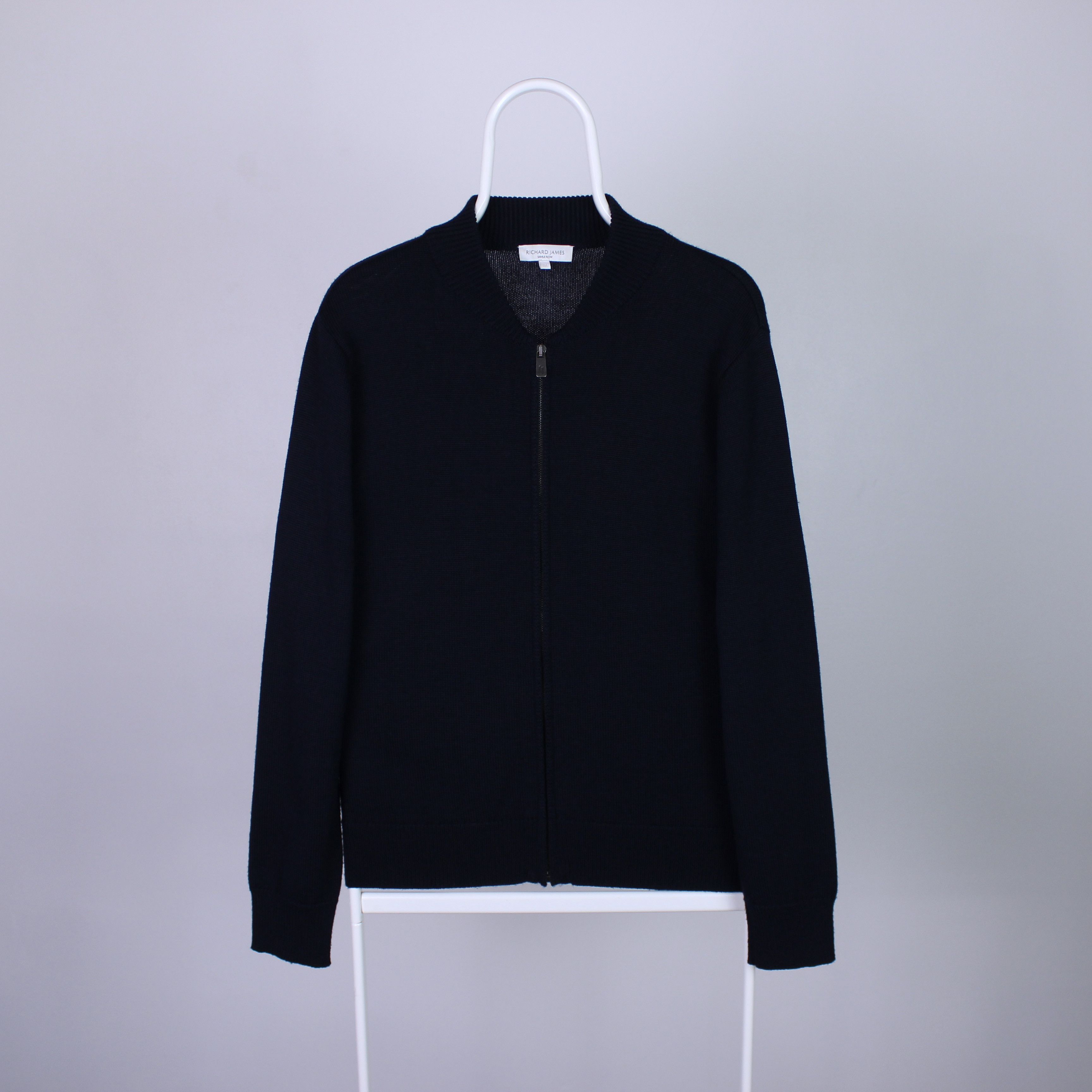 Richard James Richard James full zip sweater navy blue merino wool M L Size US M / EU 48-50 / 2 - 3 Thumbnail