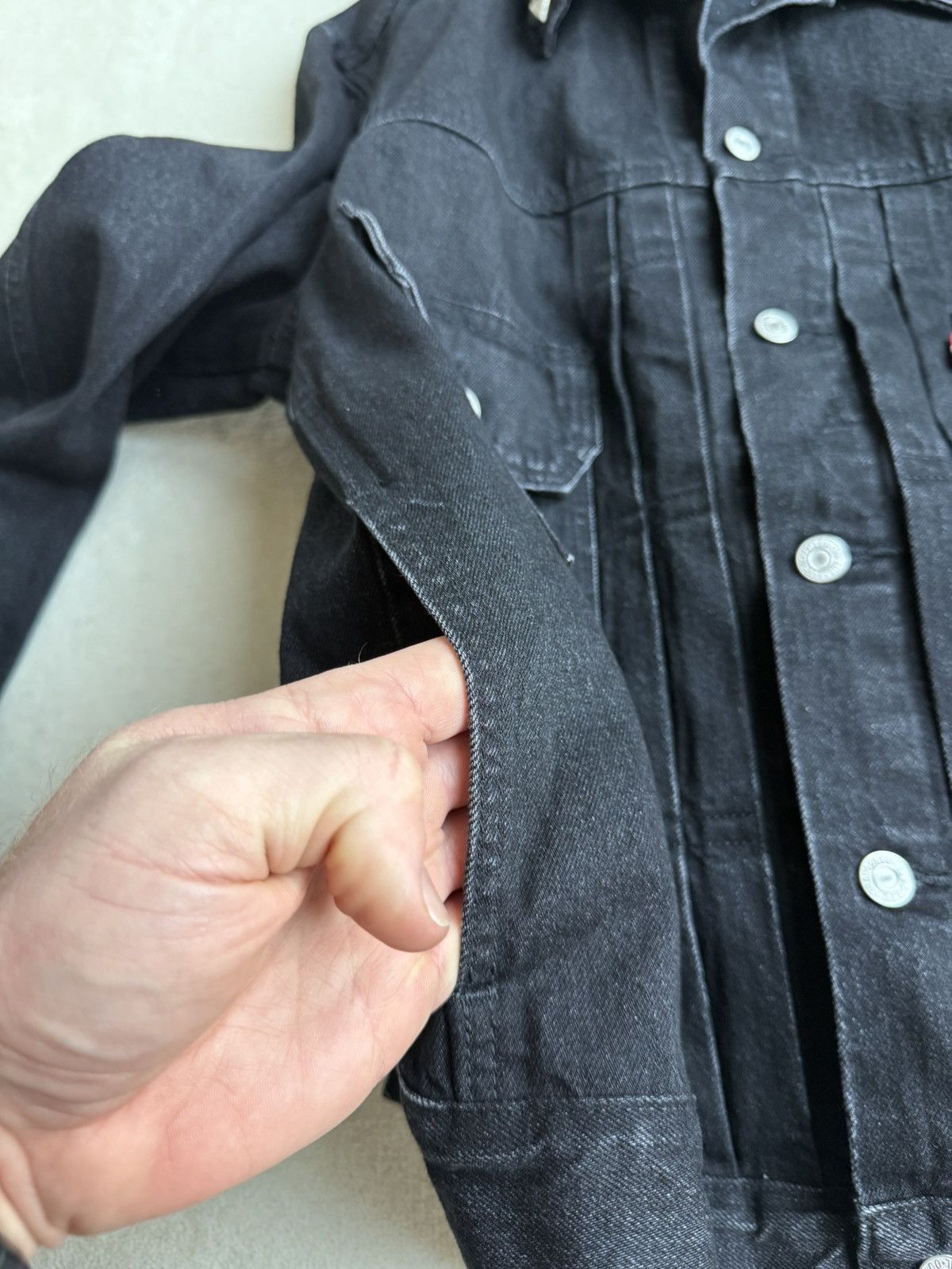 DENIM TEARS × Levi's Denim tears Levi’s black studded trucker jacket BNWT Size US L / EU 52-54 / 3 - 19 Thumbnail