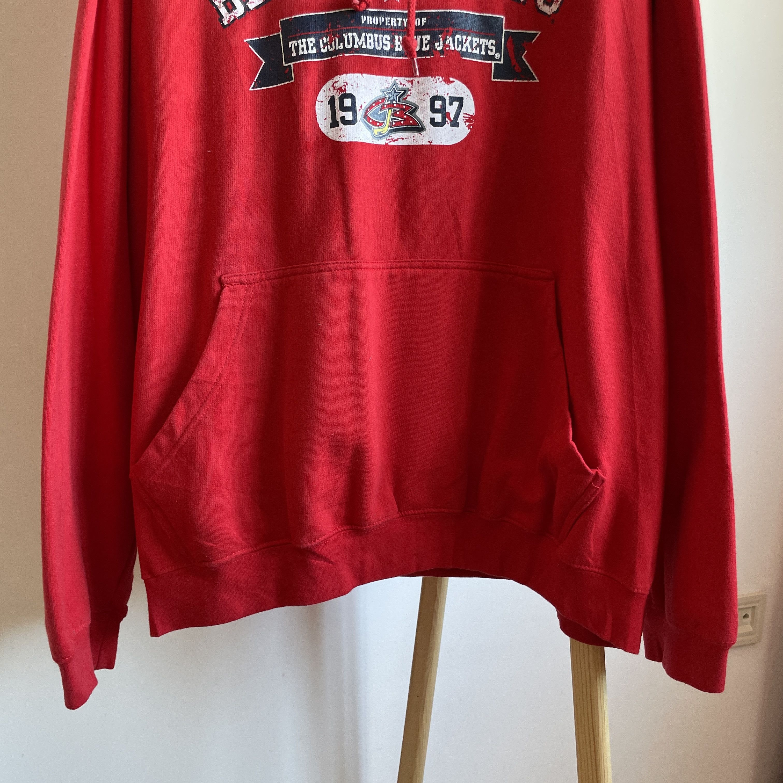 NHL × Vintage Columbus Blue Jackets Vintage Hoodie Size XL Size US XL / EU 56 / 4 - 4 Thumbnail