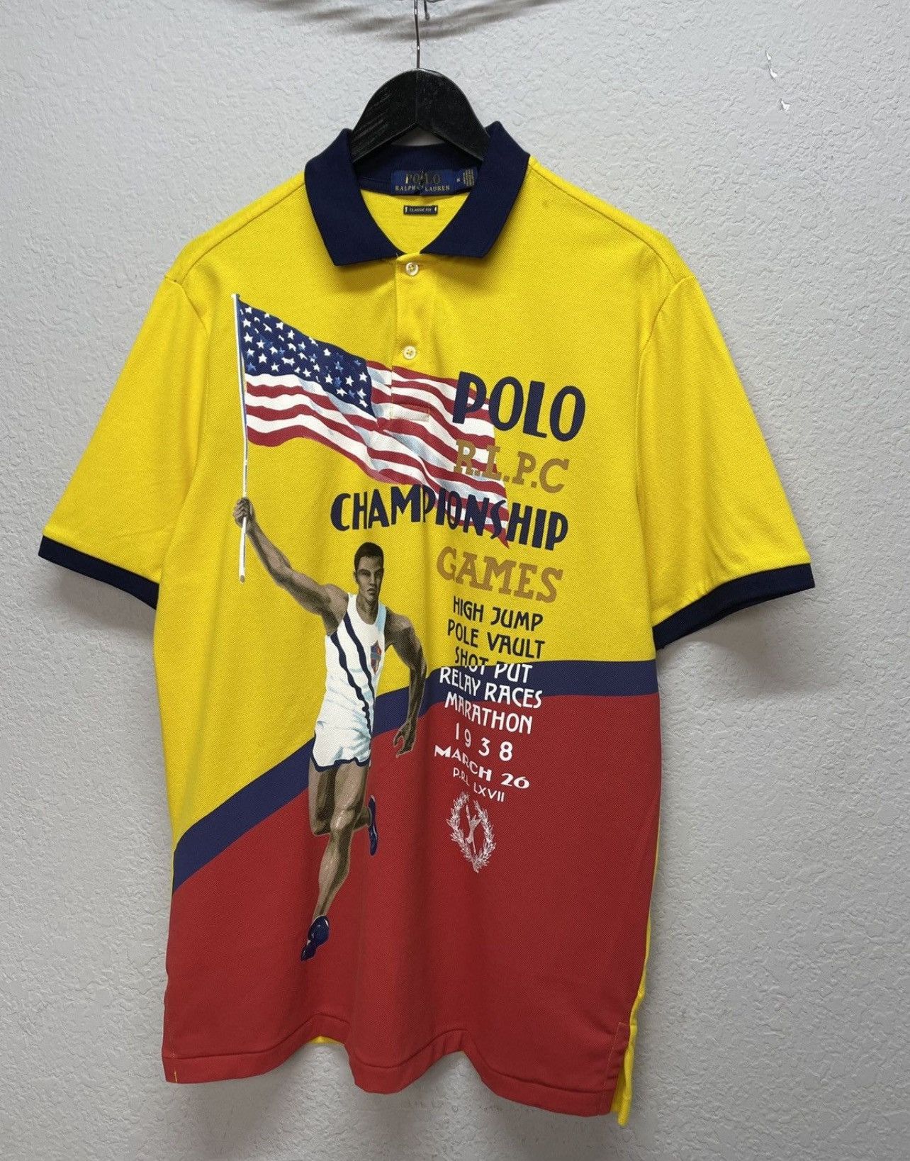 Polo Ralph Lauren Vintage Y2K Championship 1938 Polo Ralph Lauren Tee Polos Size US M / EU 48-50 / 2 - 1 Thumbnail