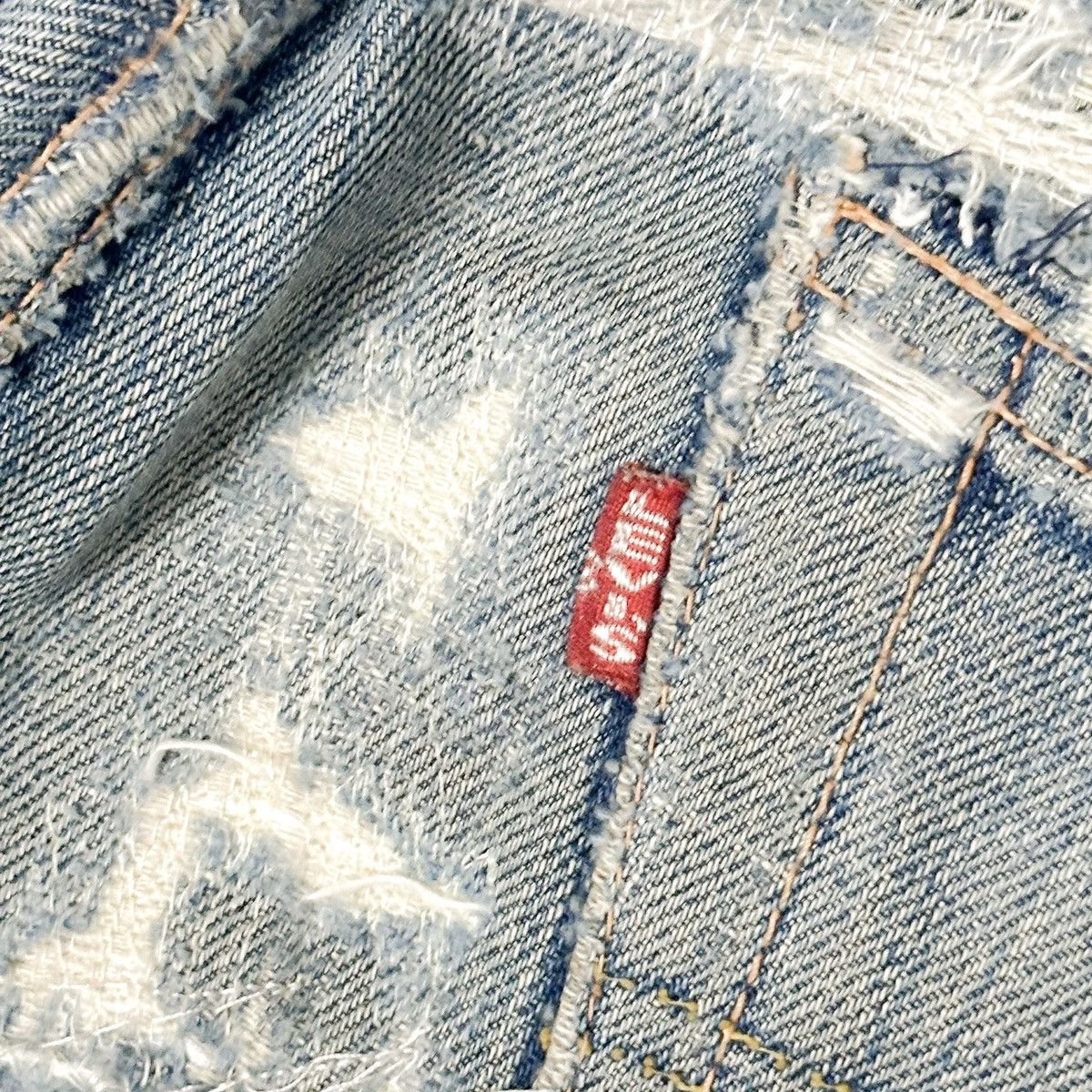 Levi's 501 BIG E THRASHED & Repaired Denim Size US 33 - 8 Thumbnail