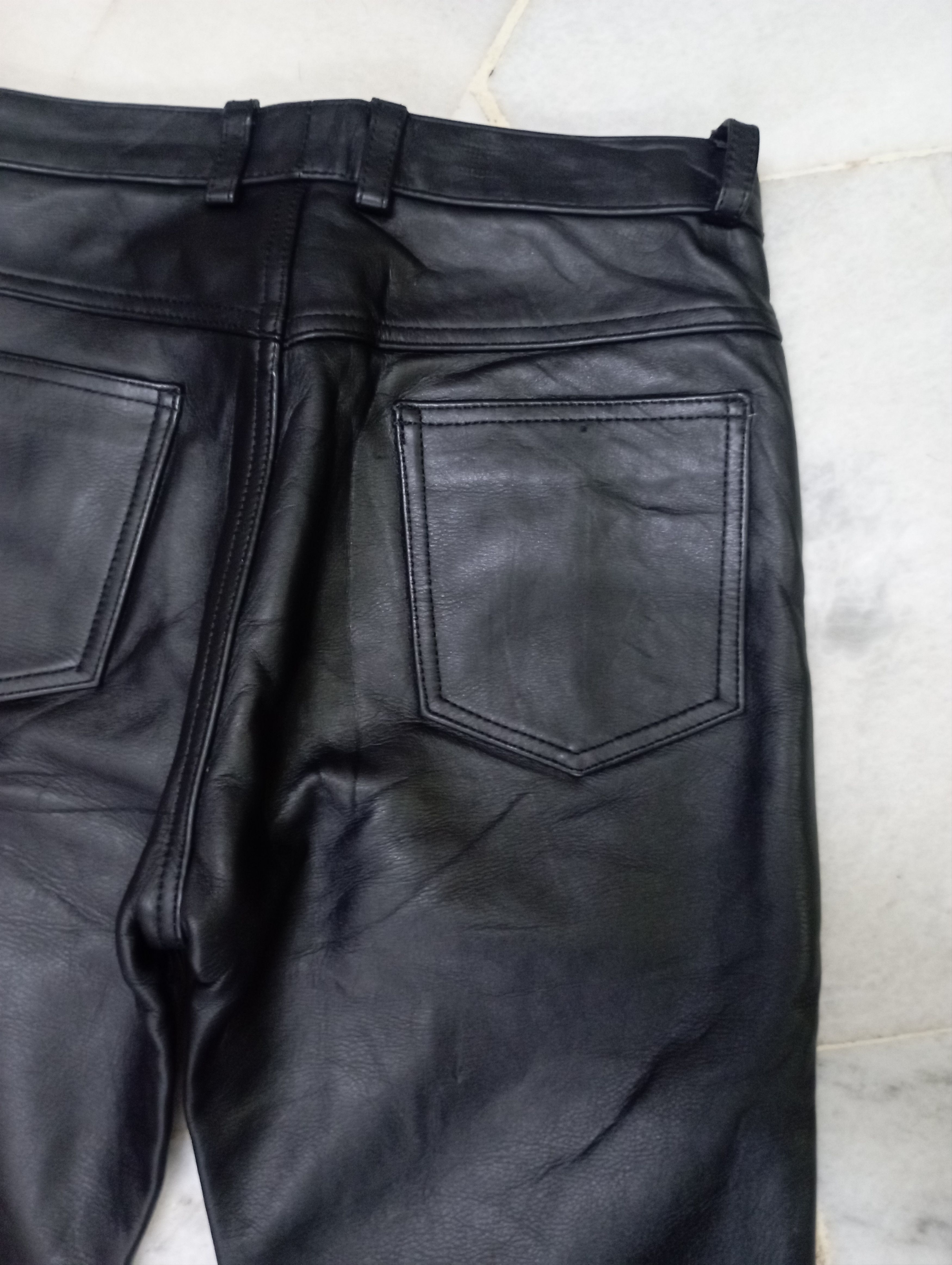 If Six Was Nine 2000s Japanese Archieve Cow Leather MET'Z Fl6 Flare Jeans Size US 28 / EU 44 - 11 Thumbnail