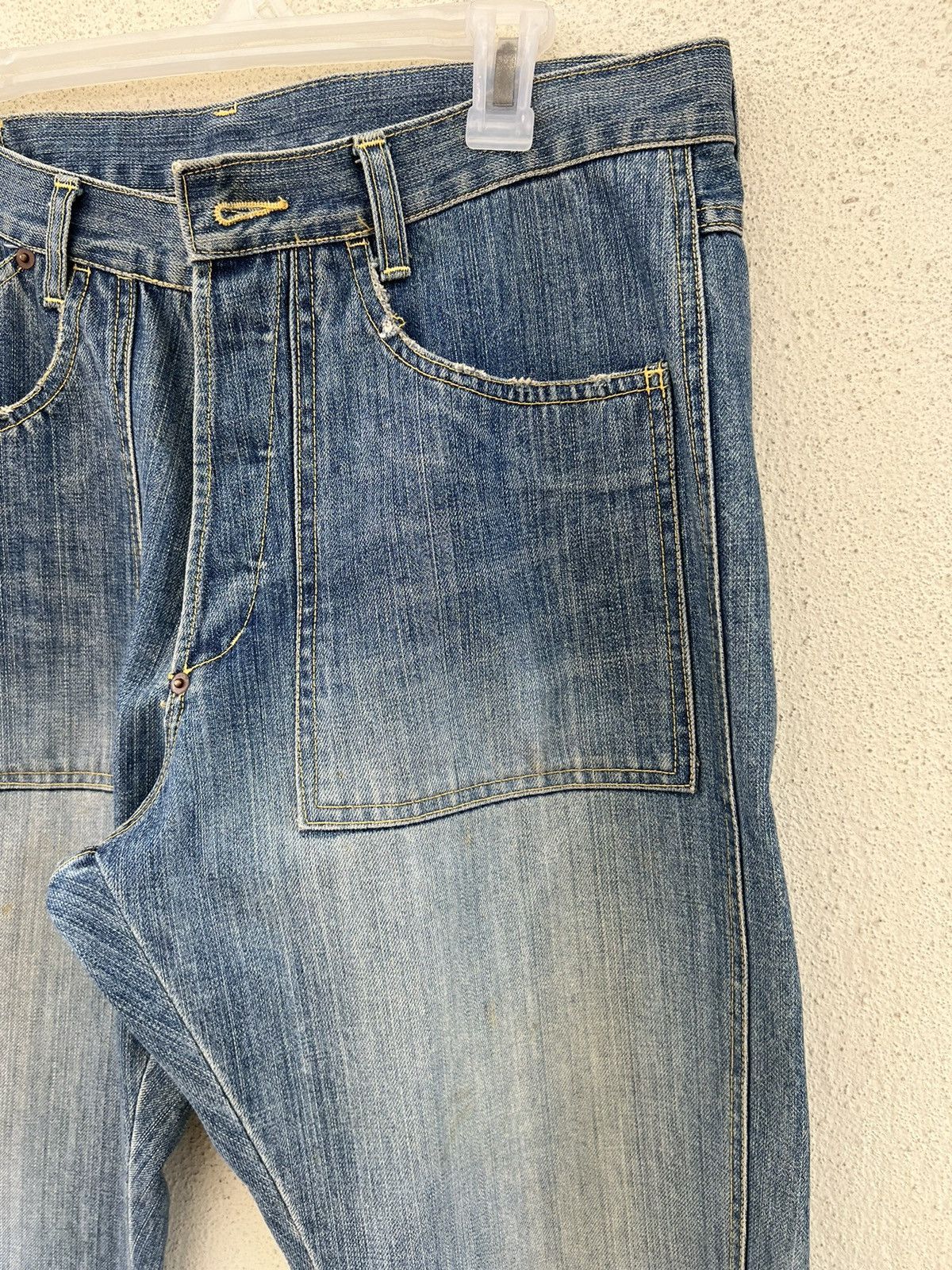 Sandinista MFG VTG 2005 Sandinista Japan Dirty Mud Denim Fatigue Jeans Size US 34 / EU 50 - 10 Thumbnail